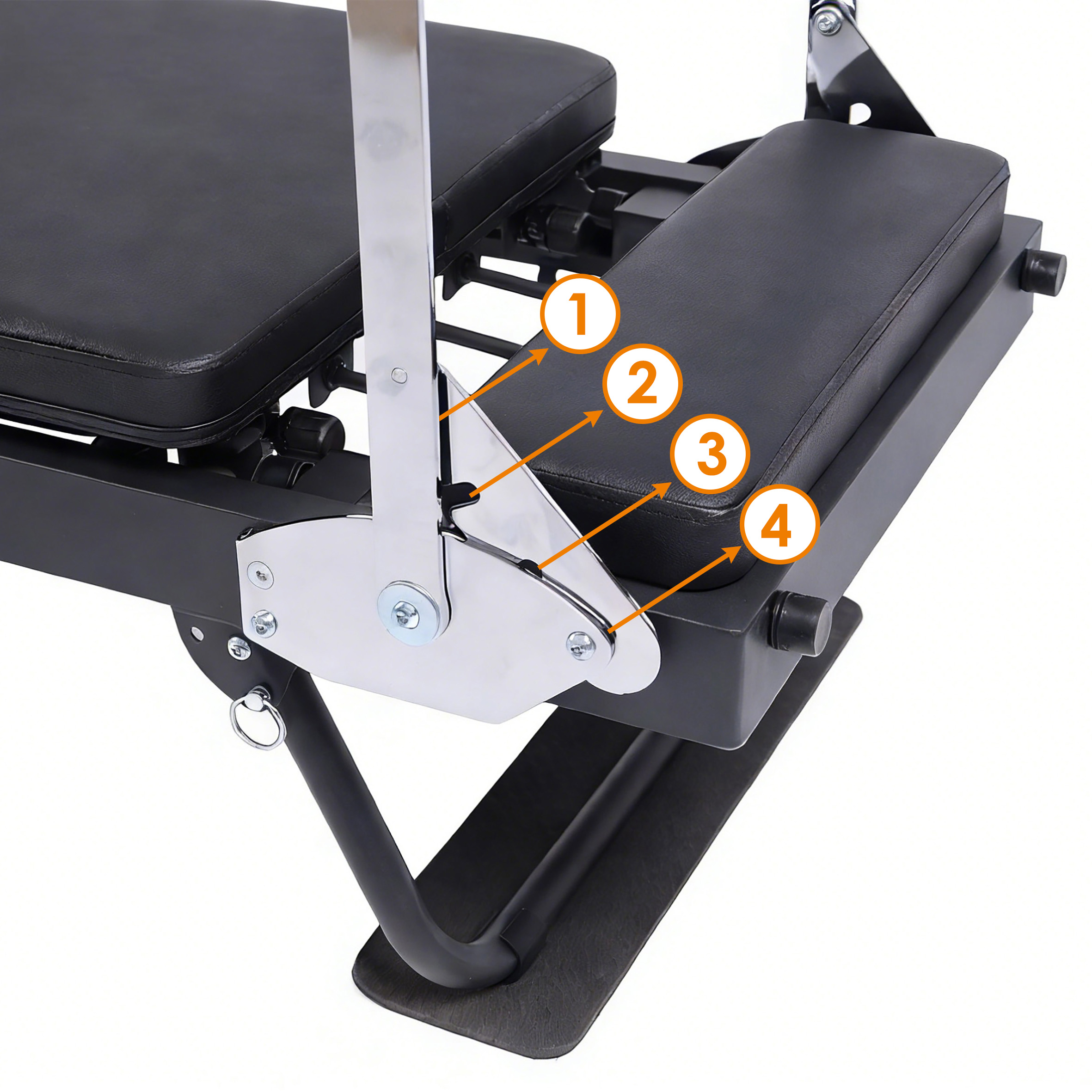 Pilates Reformer Maschine klappbar mit 5 Federn - 190 x 57 cm - Ganzkörpertraining Equipment für Home Workout belastbar bis 125 kg