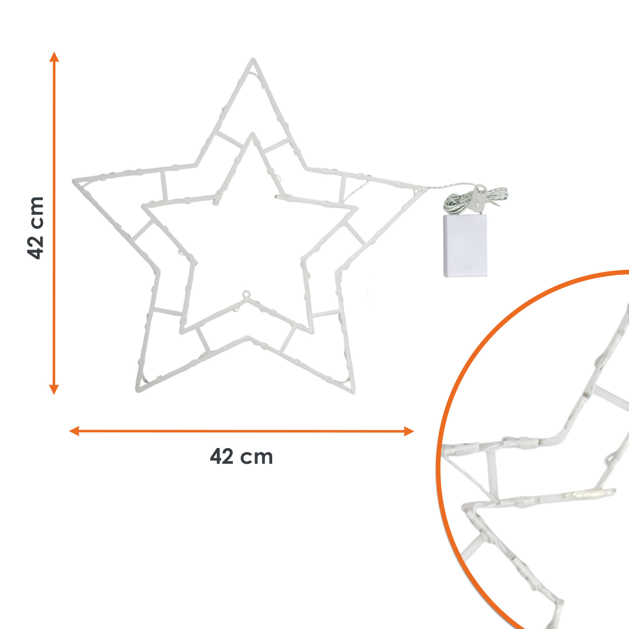 LED Fenster Silhouette mit Dual Timer - 4 Motive in 2 Größen - Deko Weihnachts Beleuchtung Batterie betrieben