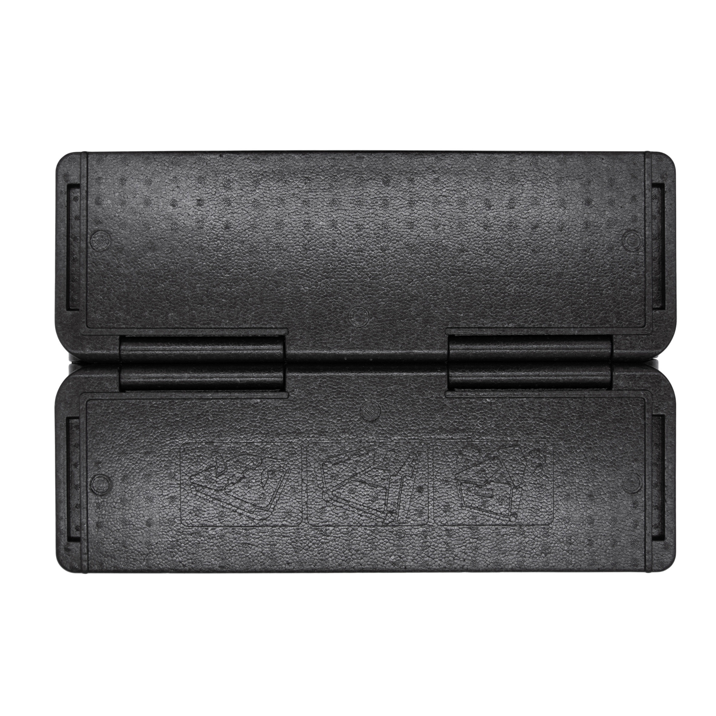 Thermobox faltbar schwarz zum Warmhalten und Kühlen - 42 L - Warmhaltebox für Essen klappbar 60 x 41 cm