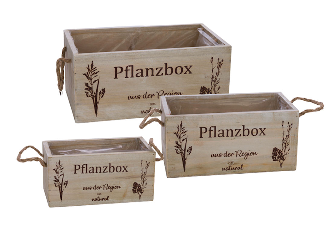 Pflanzbox 3er Set aus Holz