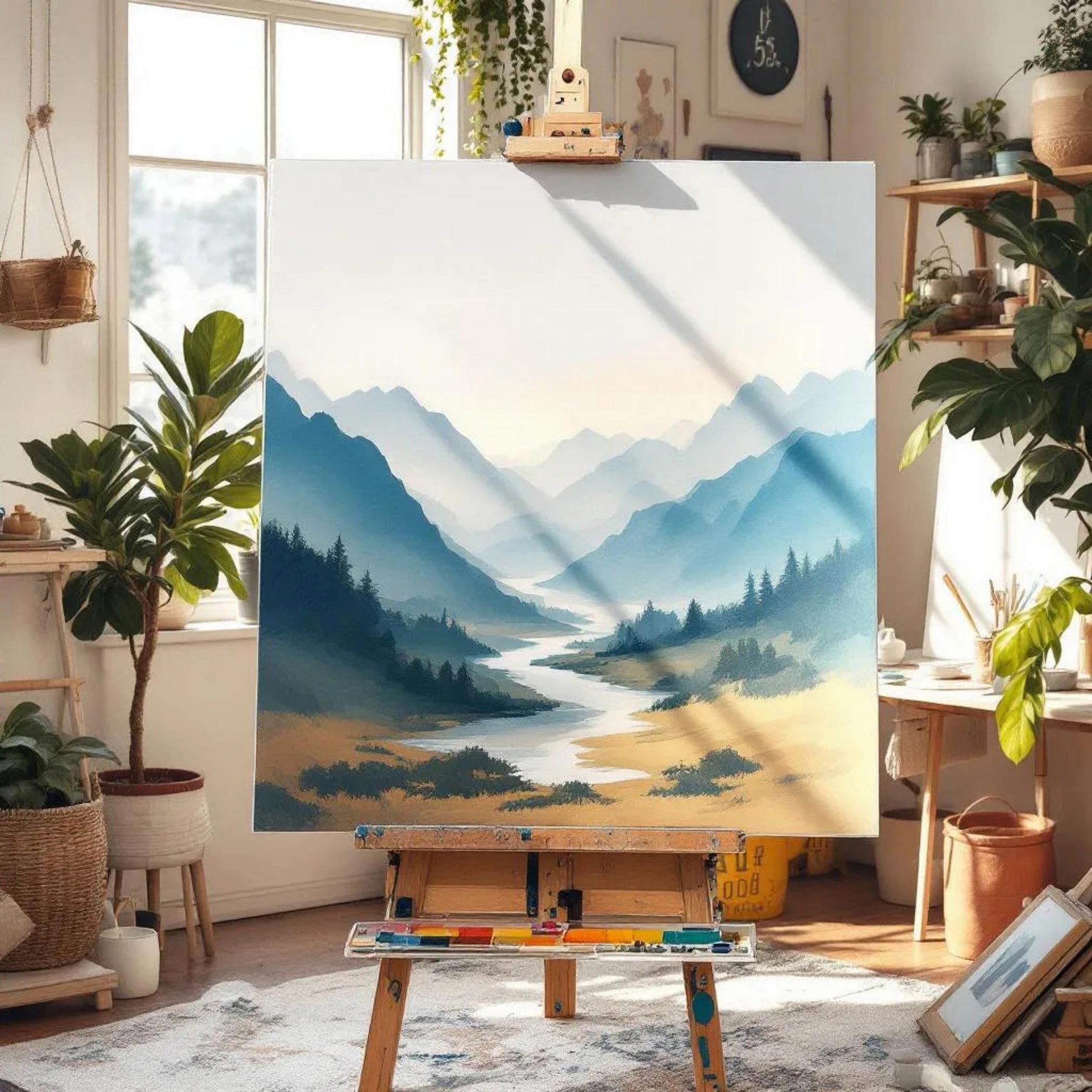 Leinwand auf Keilrahmen 2er Set - 80 x 60 cm - Kunstleinwand mit 3-fach grundiertem Leinentuch