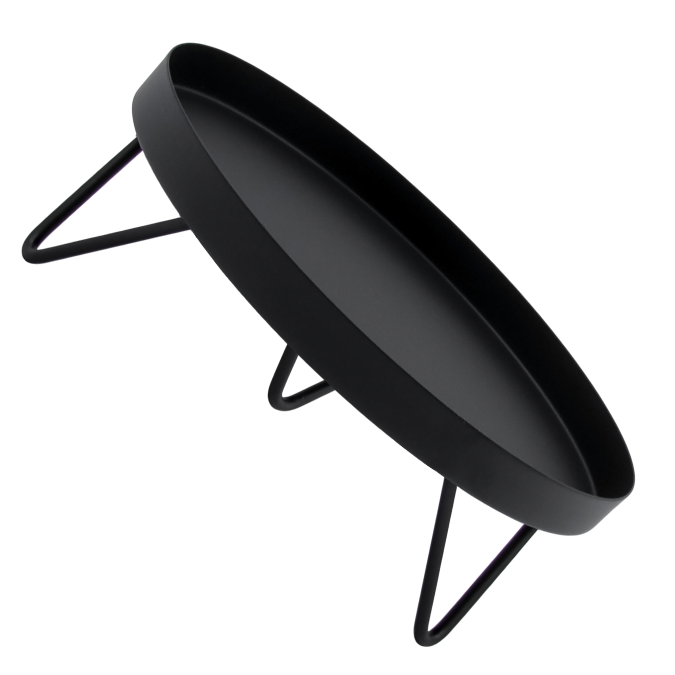 Blumenständer Metall schwarz rund - Ø 22 cm - Blumenhocker Industrial Design für Innen