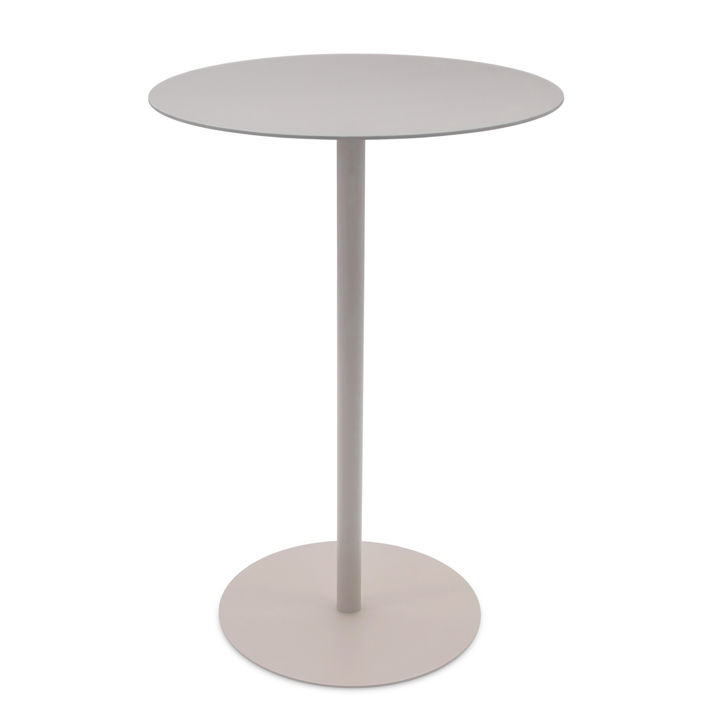 Metall Beistelltisch rund taupe - Ø 35 cm - Couchtisch im Bistrotisch Design