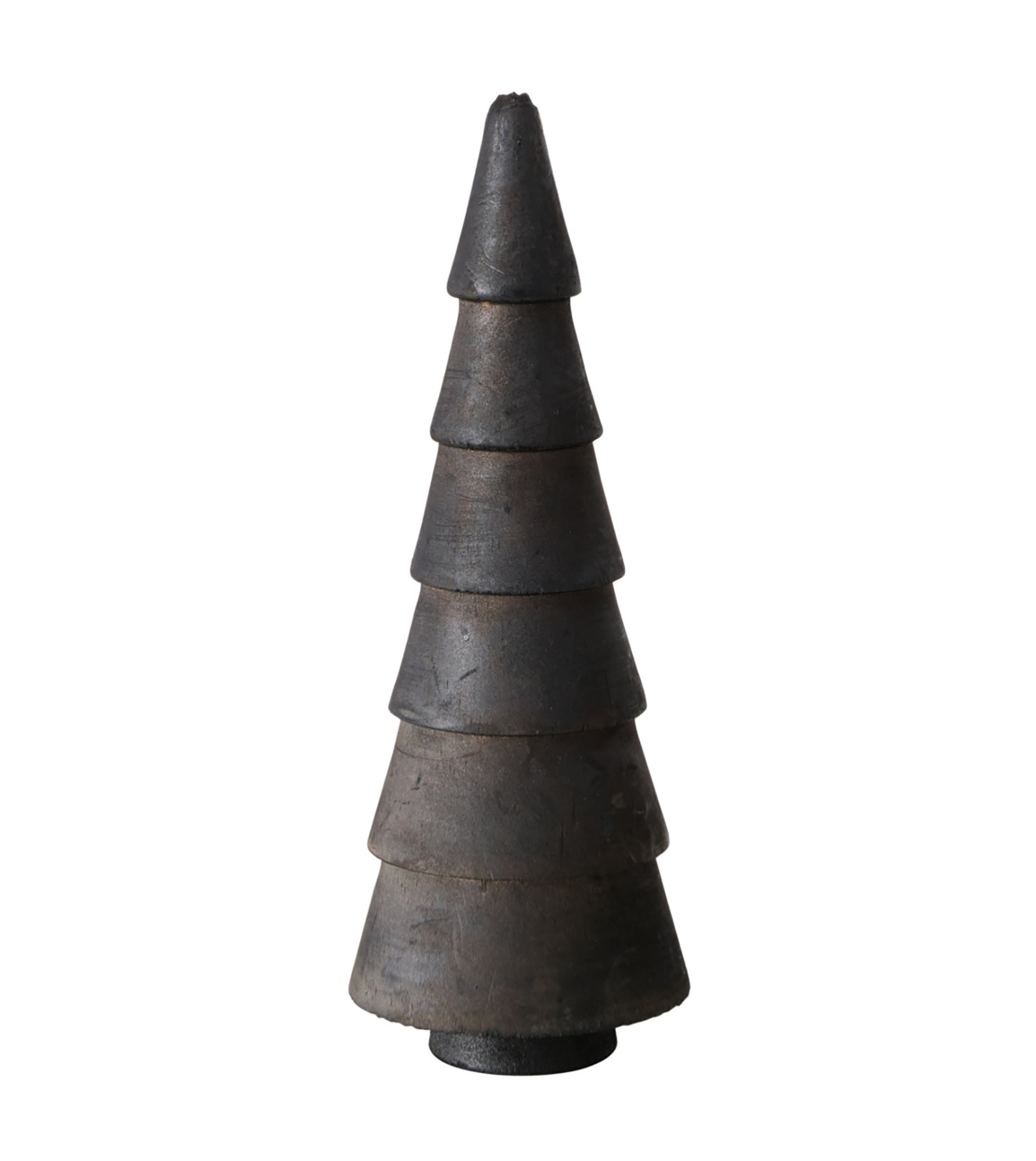 Holz Deko Tannenbäume 3er Set zum Hinstellen 15 cm - schwarz - Weihnachtbaum Figur aus Kiefer zur winterlichen Dekoration