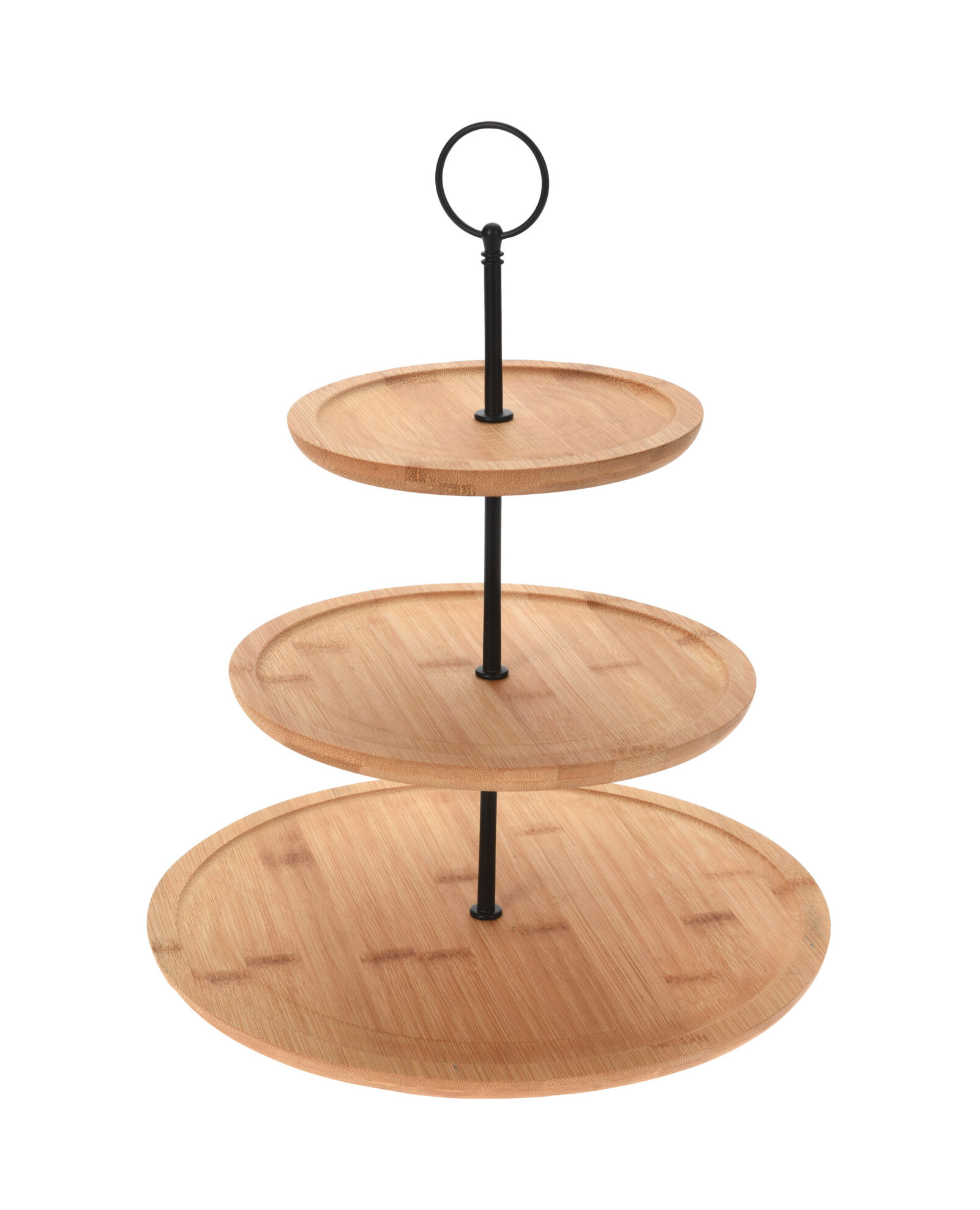 Bambus Etagere mit 3 Etagen - 35 cm - Etagenständer 3-stöckig