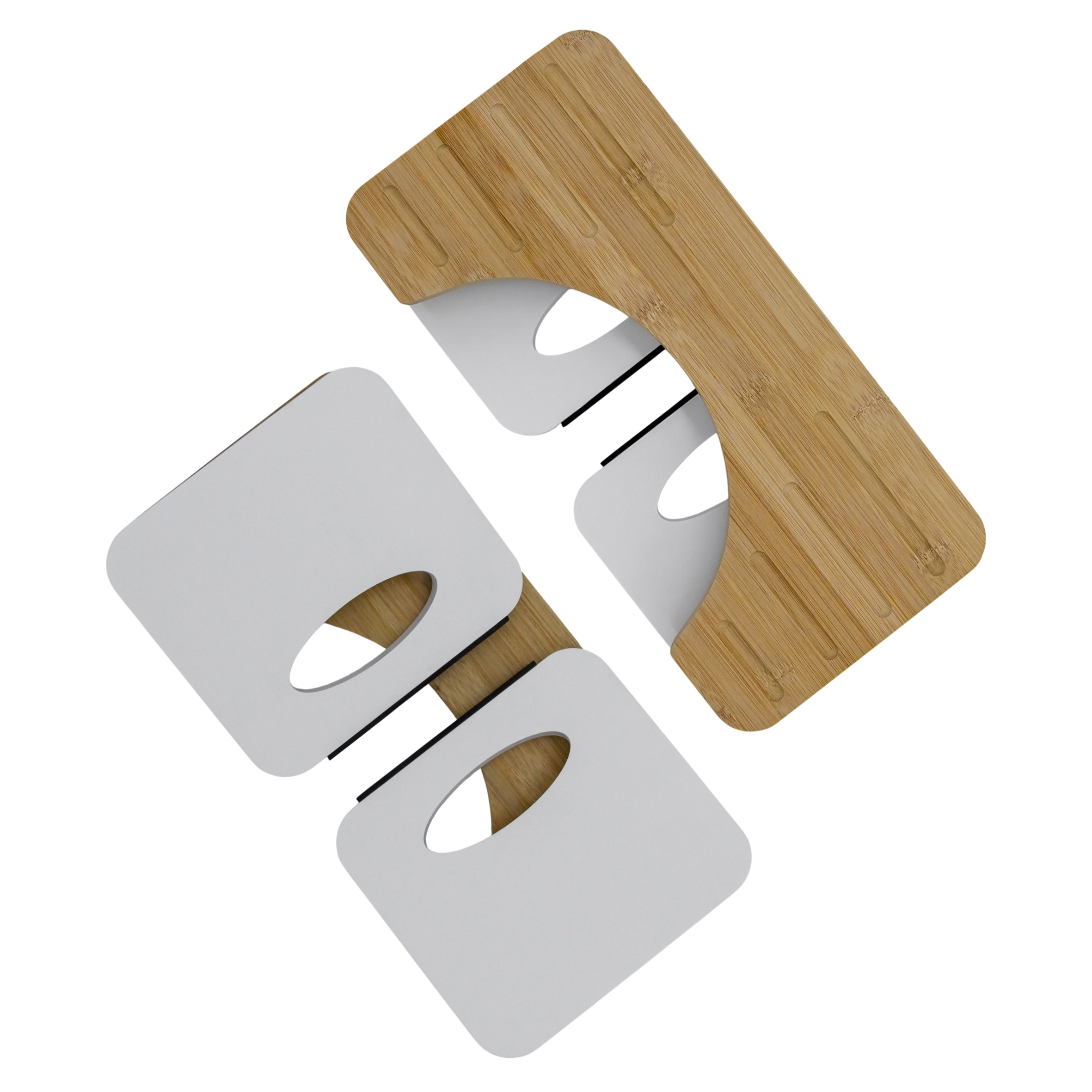 Bambus Toilettenhocker für natürliche Hockstellung - 40 x 20 cm - Ergonomischer Squat WC Hocker rutschfest und klappbar