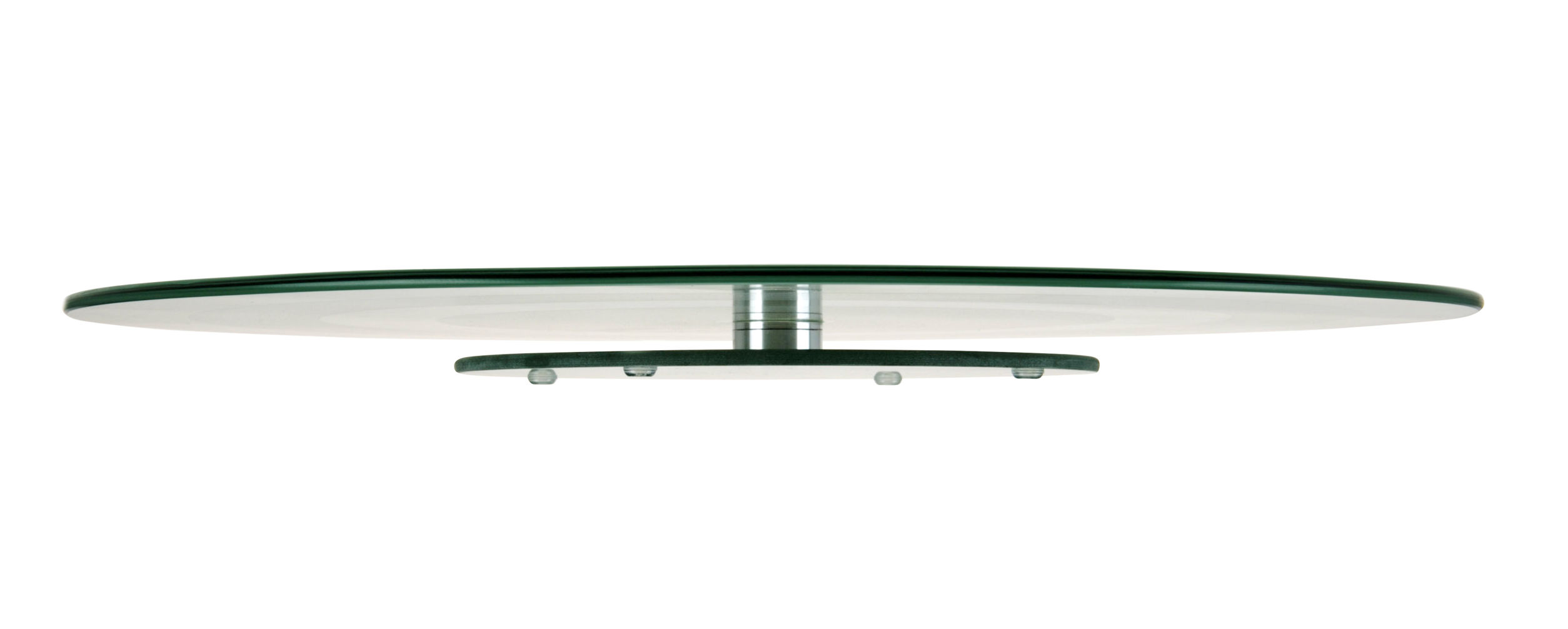 Käseplatte XXL aus Glas - Ø 45 cm - Servierplatte rund drehbar 