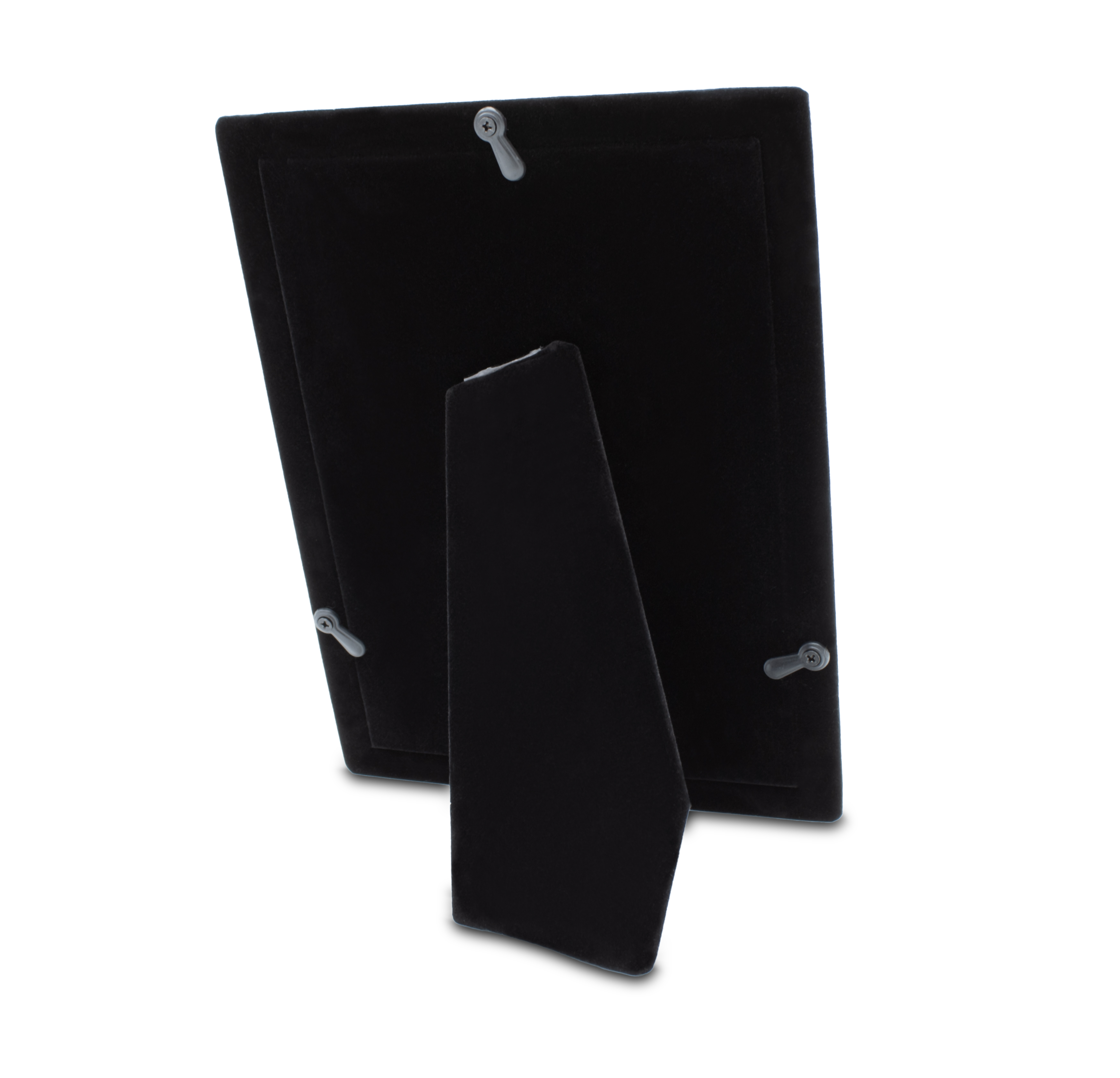Fotorahmen mit flachem breitem Rahmen aus Metall in silber - für 10 x 15 cm - Bilderrahmen zum Stellen für Hoch- und Querformat Fotos