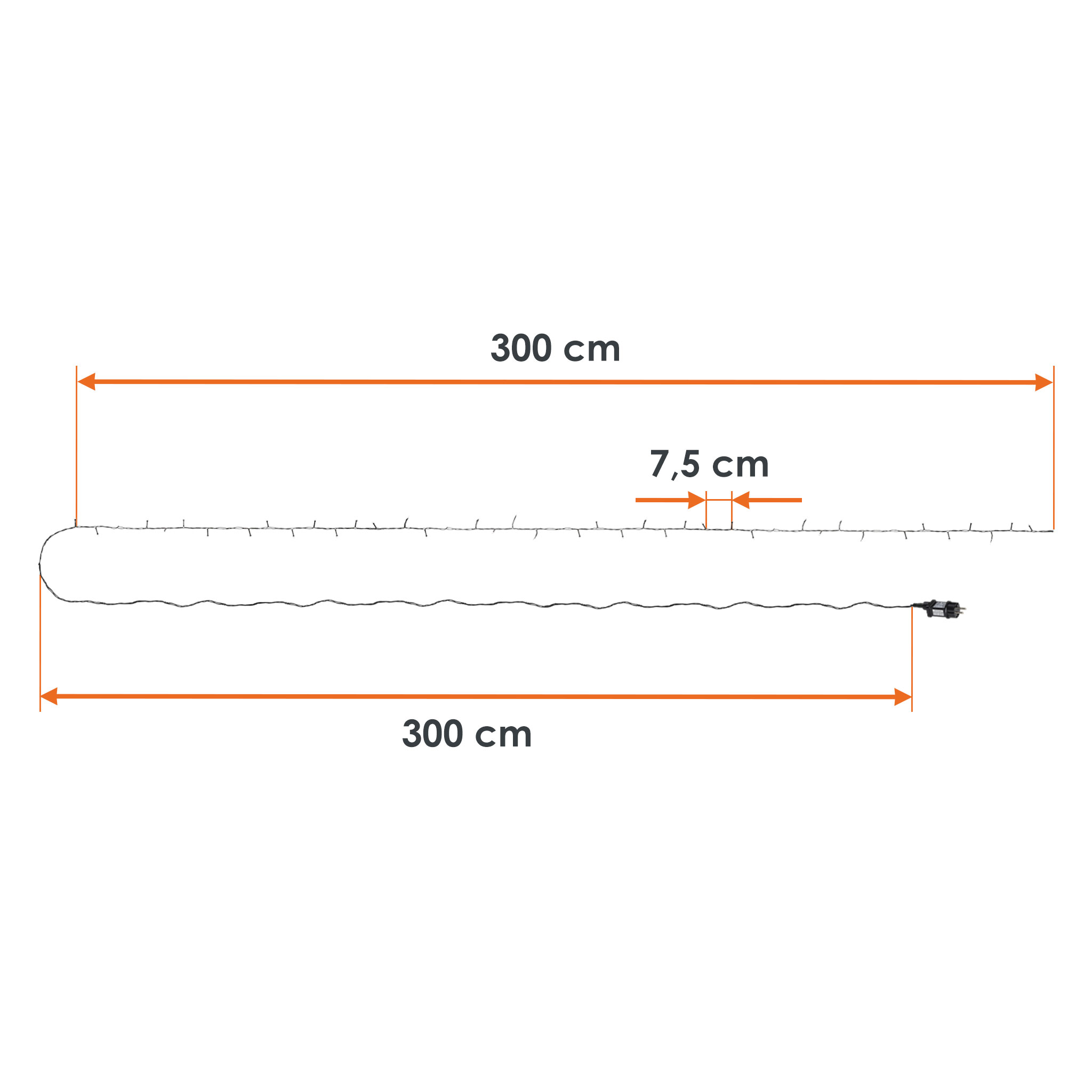 LED Weihnachts Lichterkette warm weiß - 8 Längen / 40-720 LED - Garten Deko Beleuchtung