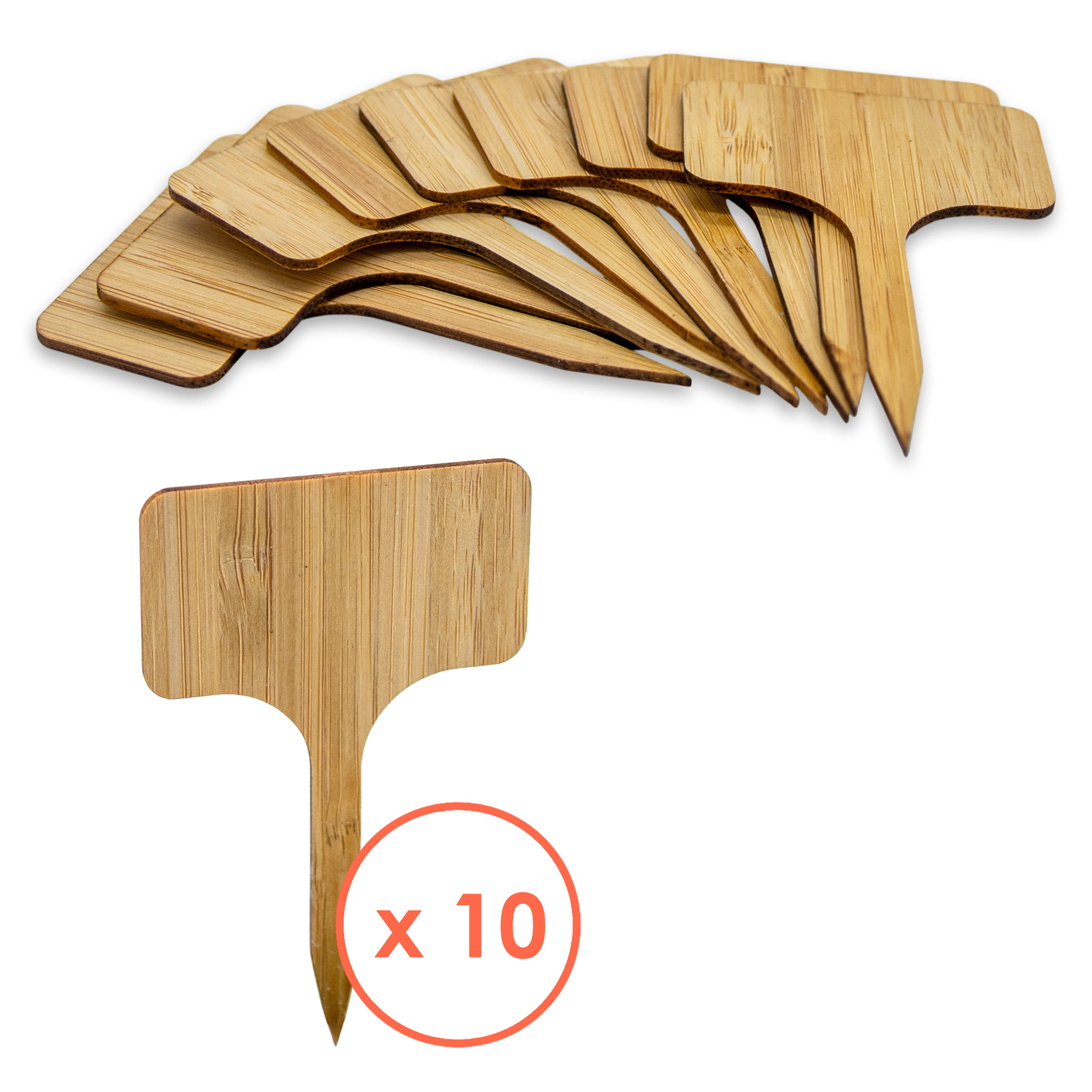 Metall Pflanzenständer schwarz mit 5 Ebenen aus Holz - 106 x 35 cm - Blumenregal für Innen inklusive 10 Bambus Pflanzenschilder