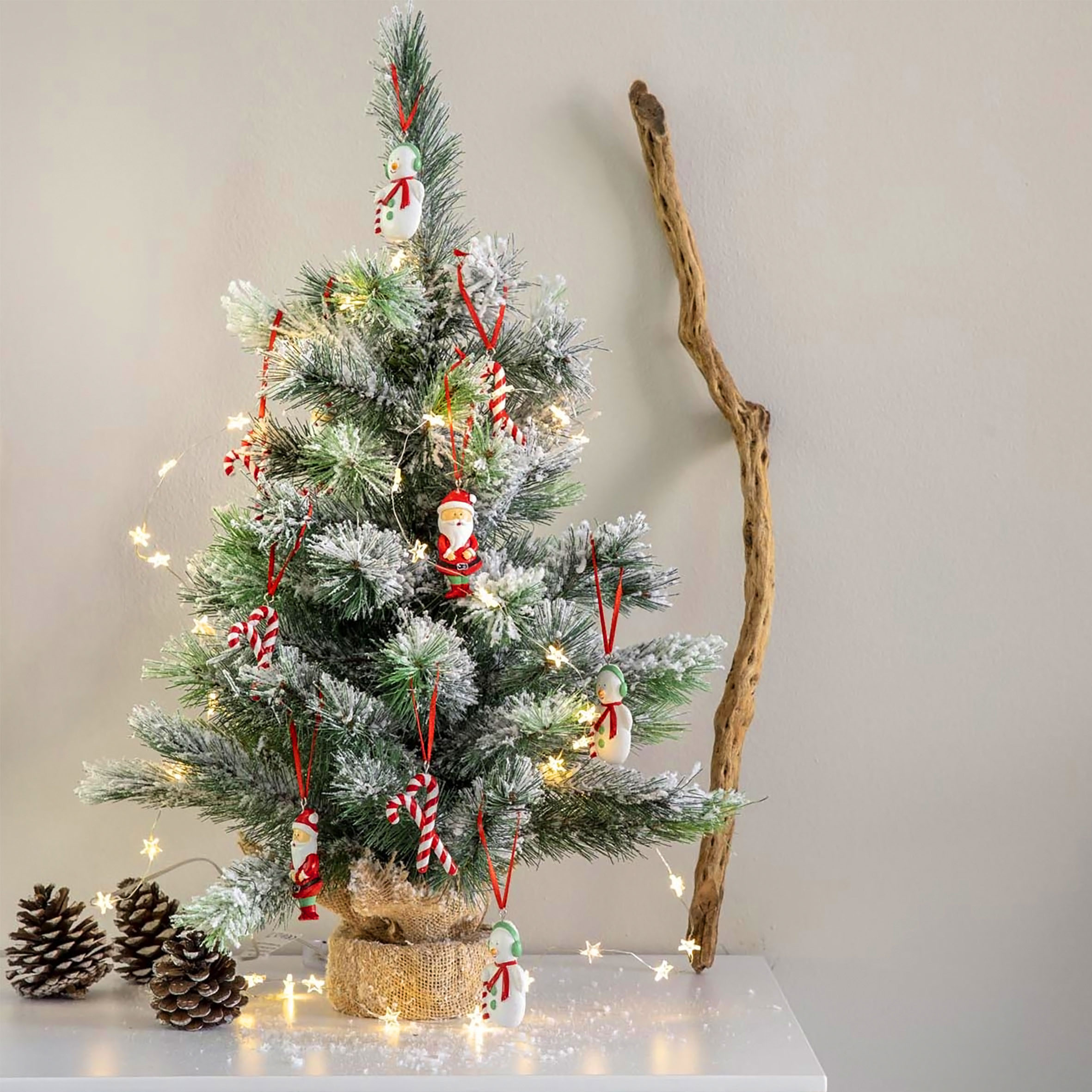 LED Draht Sternen Lichterkette warm weiß - 495 cm / 100 LED - Deko Beleuchtung mit Timer