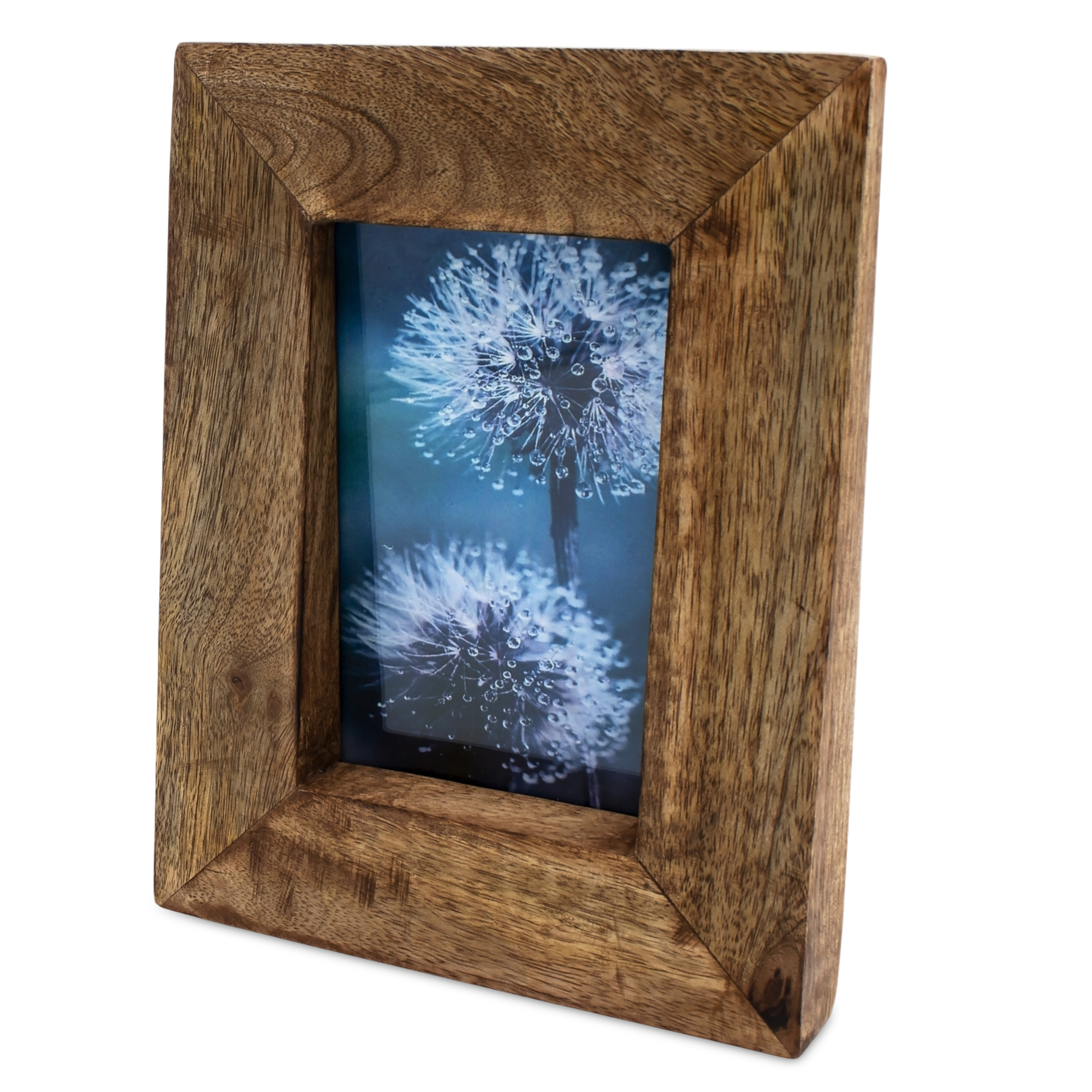 Mango Fotorahmen zum Stellen und Hängen - für 10 x 15 cm - Holz Bilderrahmen rechteckig für Hochformat Fotos