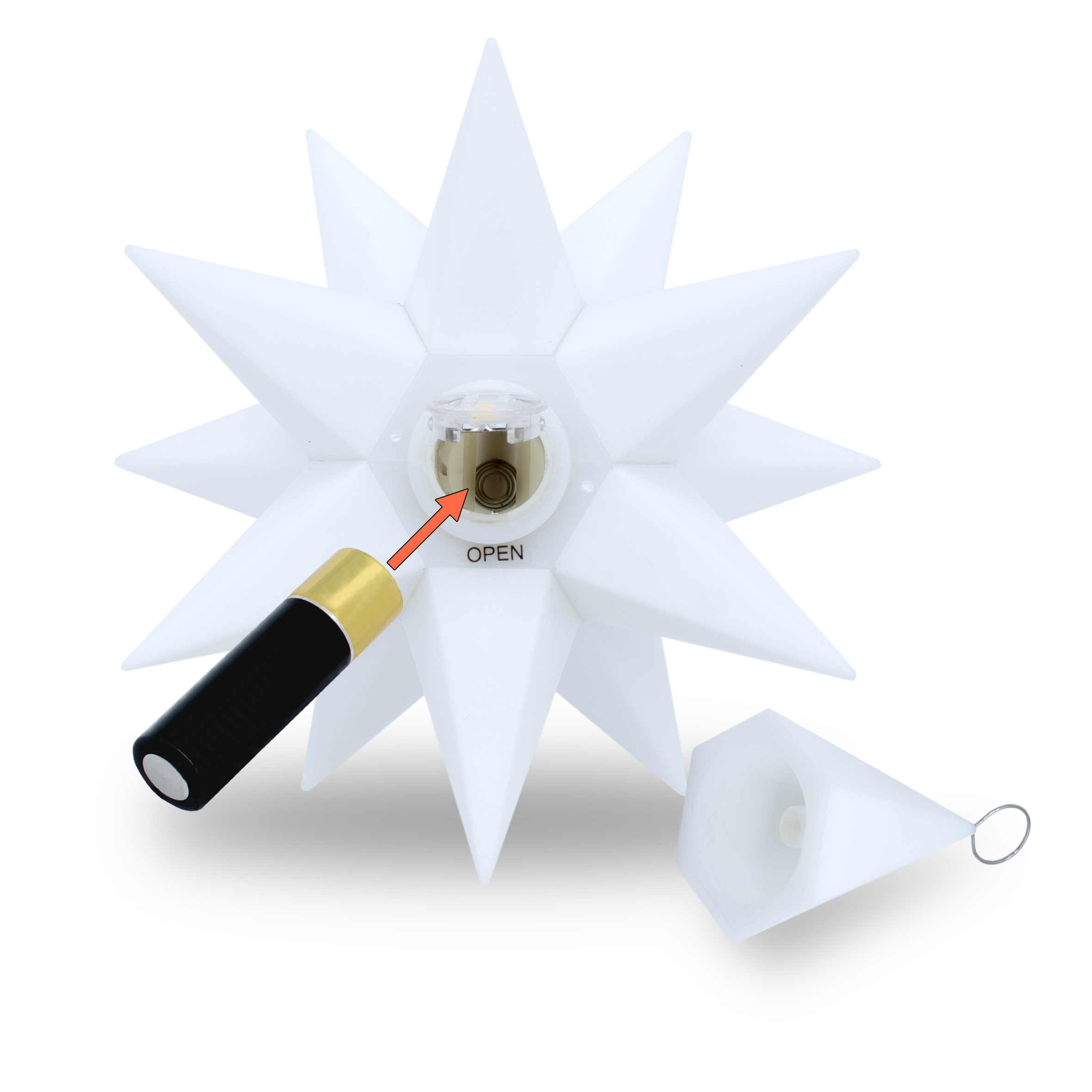 3D Weihnachtssterne warm weiß mit Fernbedienung 3er Set - 13 cm - LED Leuchtstern mit Timer Dimmer und multicolor Farbwechsel