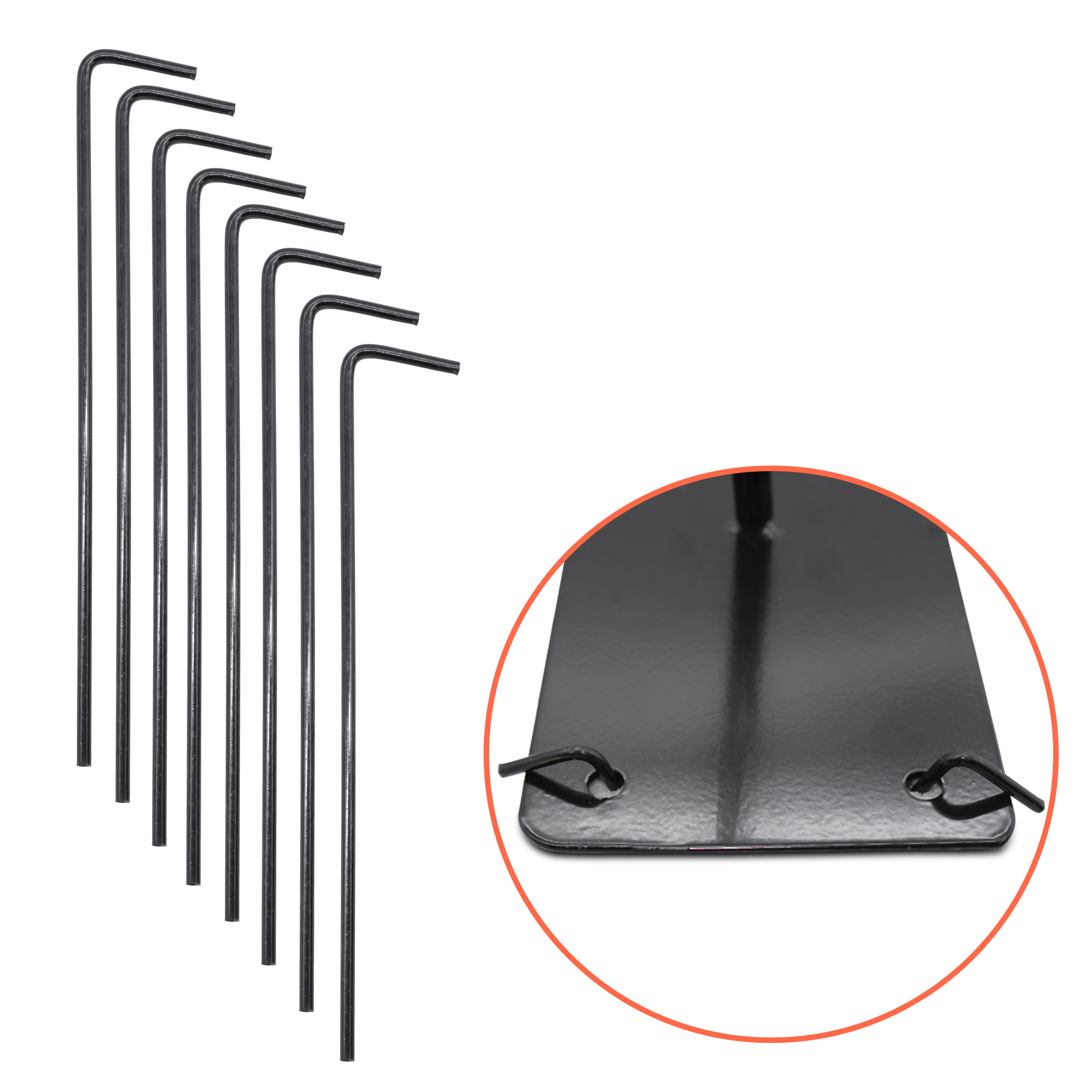 Leuchtstern Gartenstecker 2er Set für Außen mit Timer - 125 cm + 90 cm - Metall Stern Beetstecker schwarz mit 130 LED warm weiß beleuchtet
