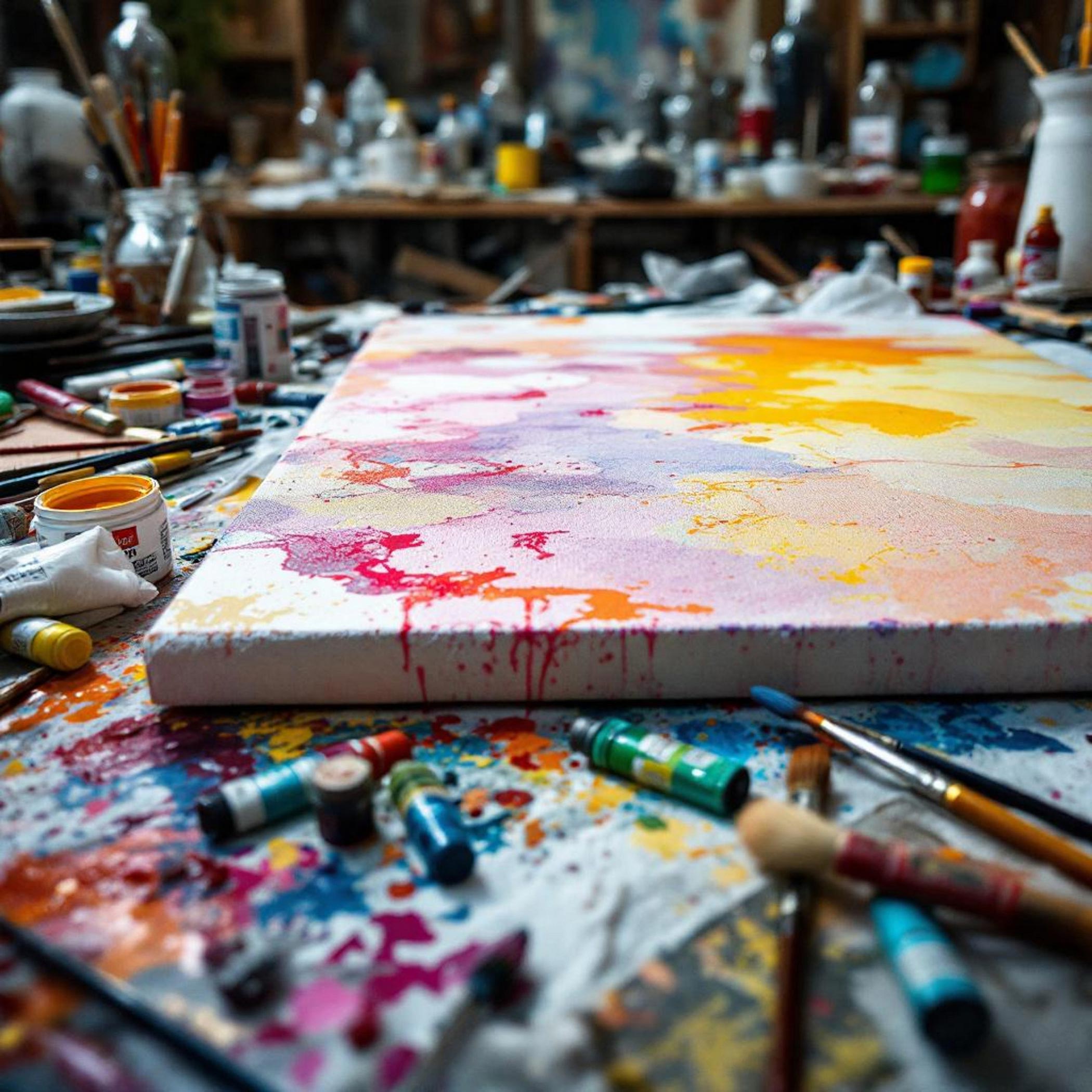 Leinwand auf Keilrahmen 2er Set - 80 x 60 cm - Kunstleinwand mit 3-fach grundiertem Leinentuch