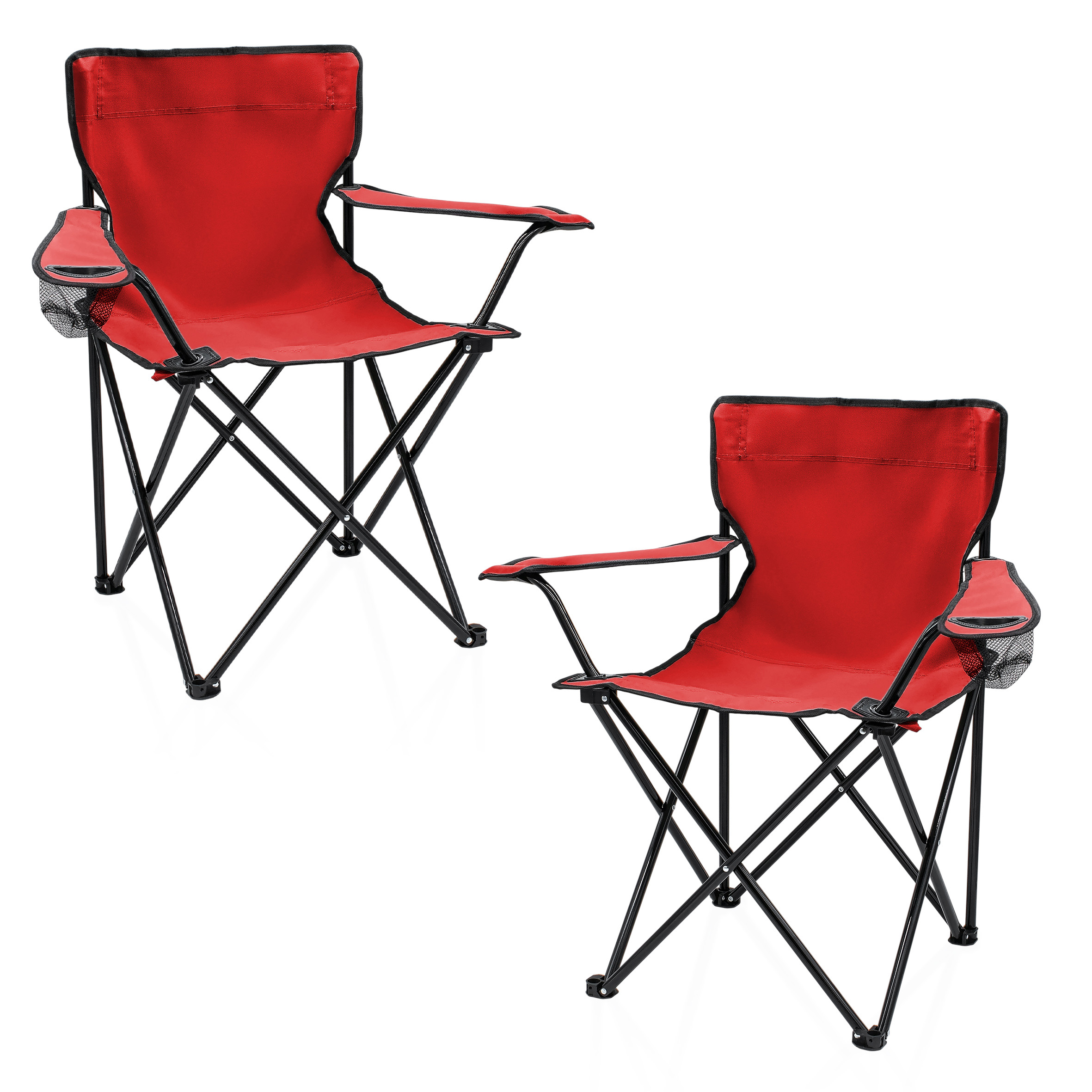 Campingstuhl mit Getränkehalter - 9 verschiedene Farben - Camping Strand und Garten Klappstuhl