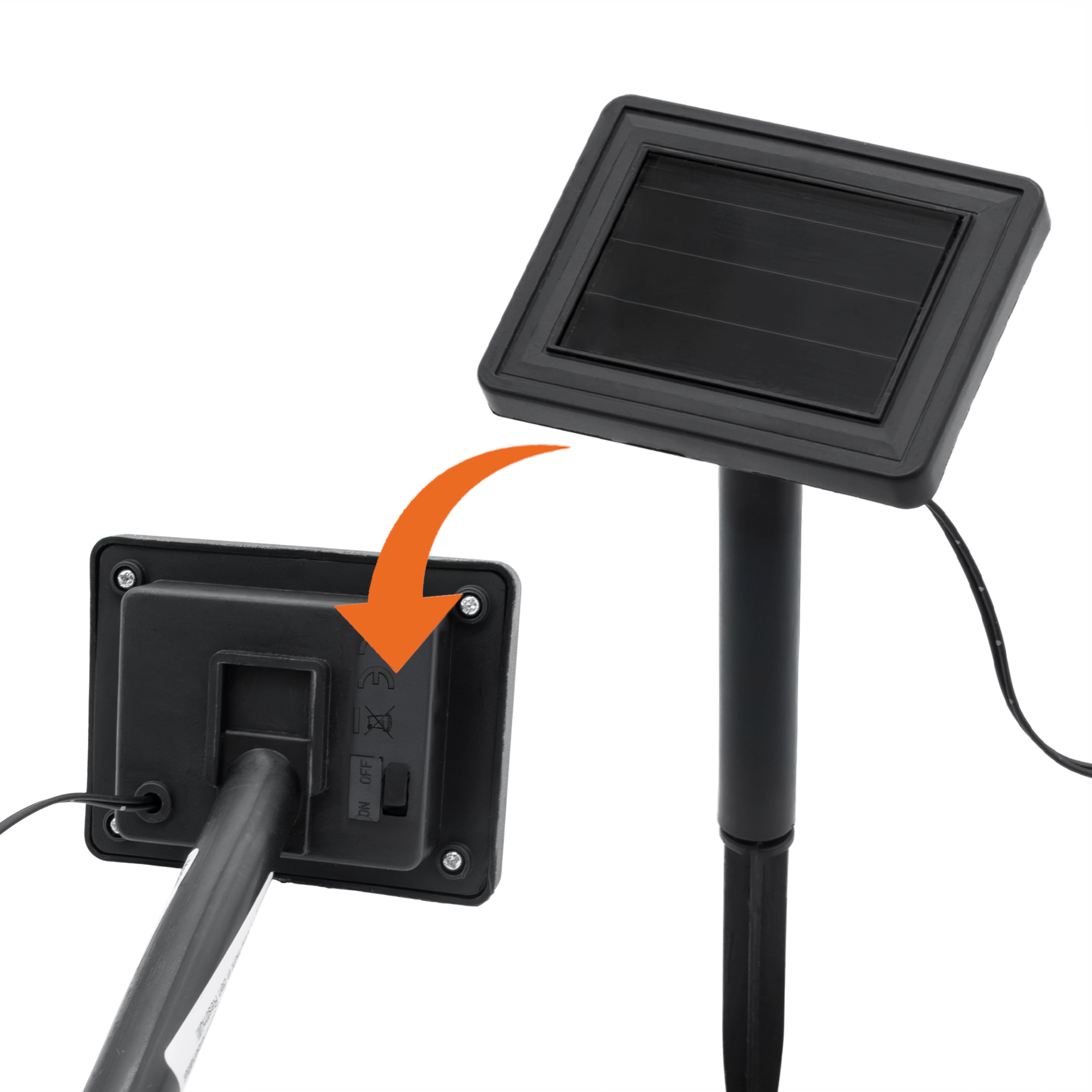 LED Solar Gartenstecker 43 cm im Sprudelsäule Design - 4er Set - Garten Deko Wegeleuchte warm weiß beleuchtet