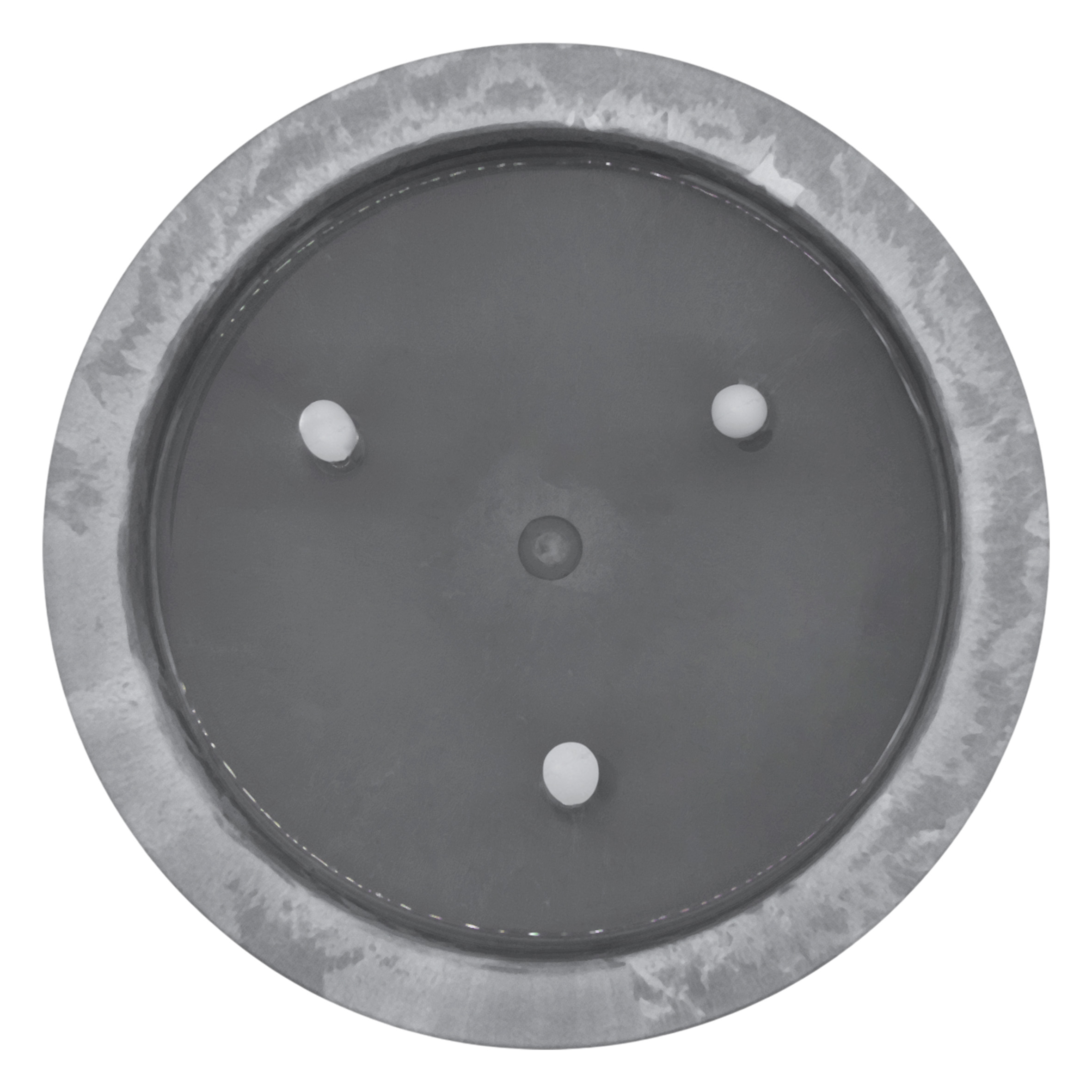 LED 3-Docht Kerze in Beton Optik mit Timer batteriebetrieben - 15 x 8 cm - Künstliche Kerze im Keramik Gefäß mit 3 Flammen in warm weiß