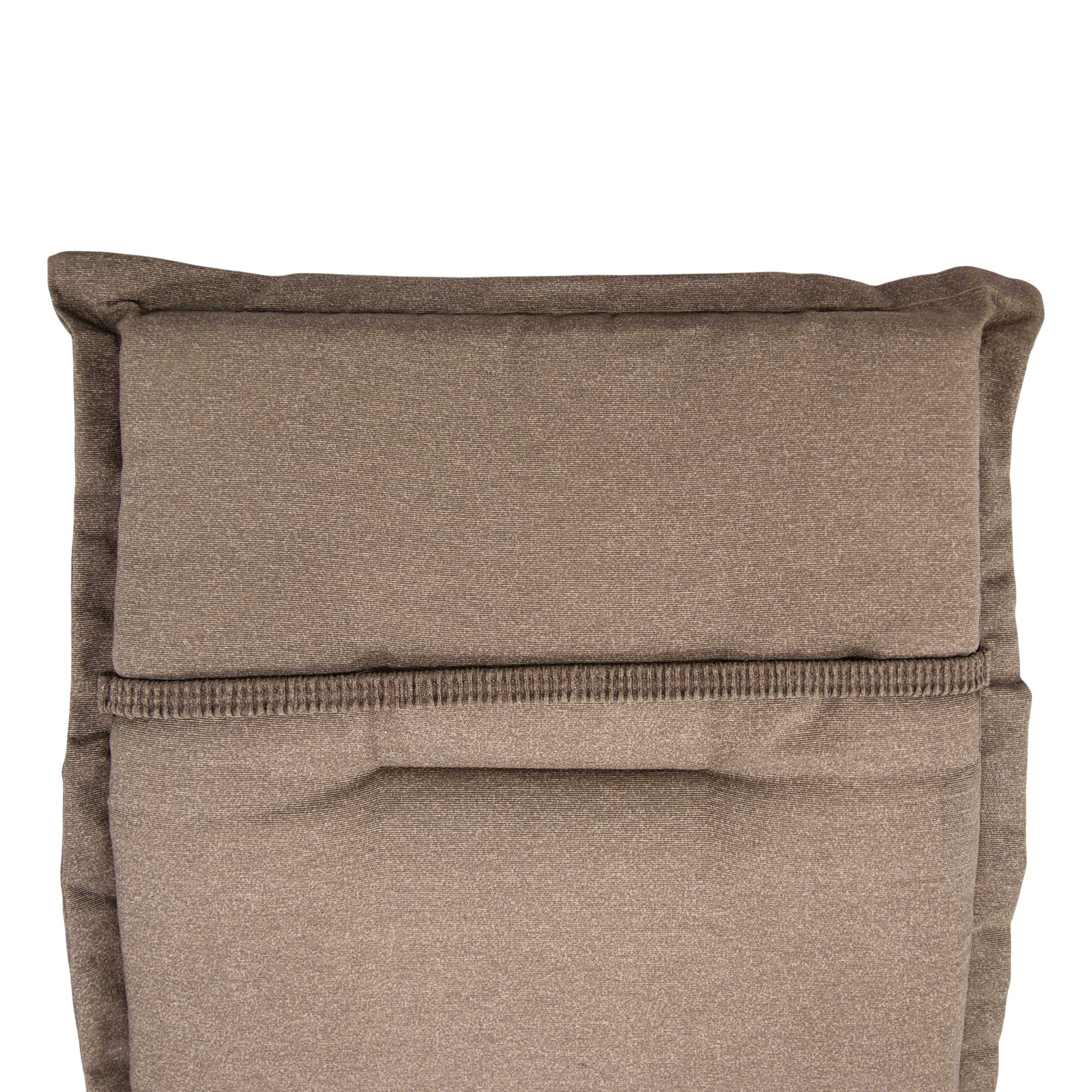 Universal Hochlehner Auflage taupe - 123 cm - Gartenstuhl Kissen einfarbig