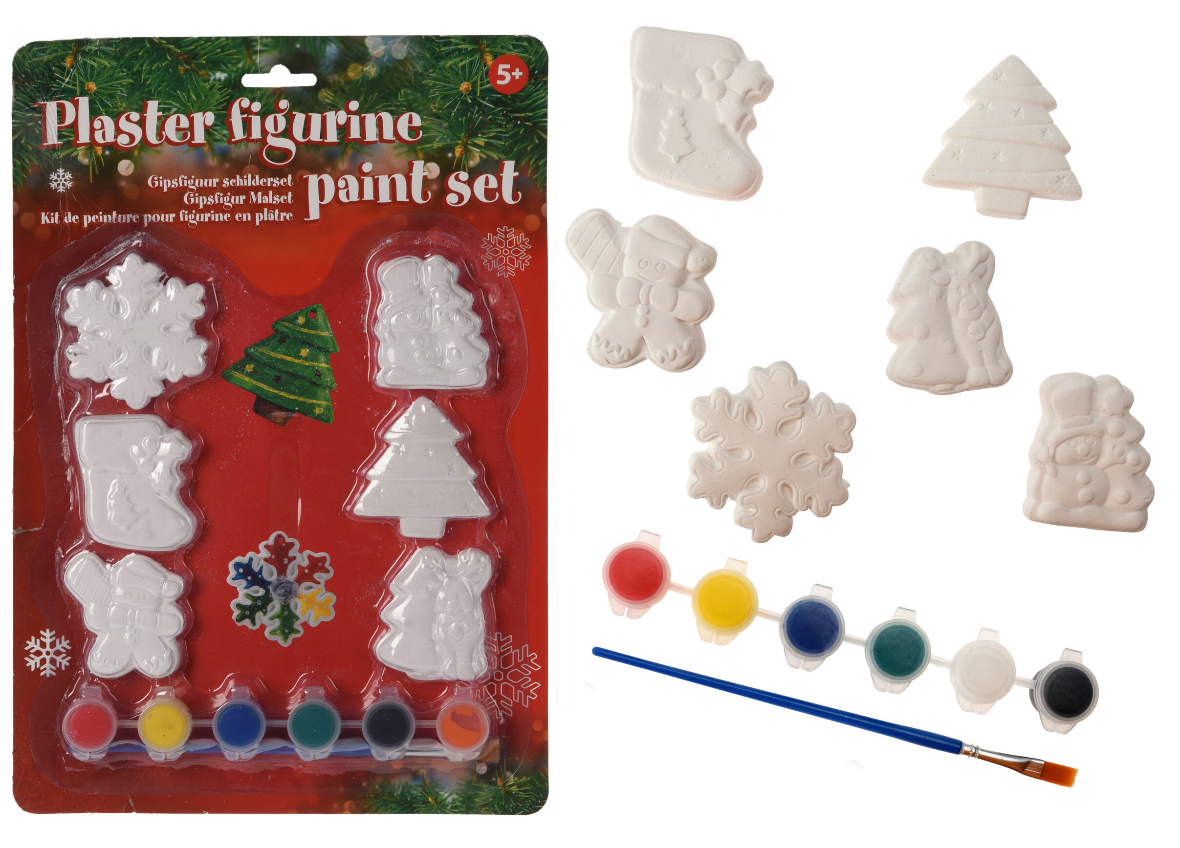 Weihnachts Gipsfiguren zum Bemalen - 26-teiliges Set