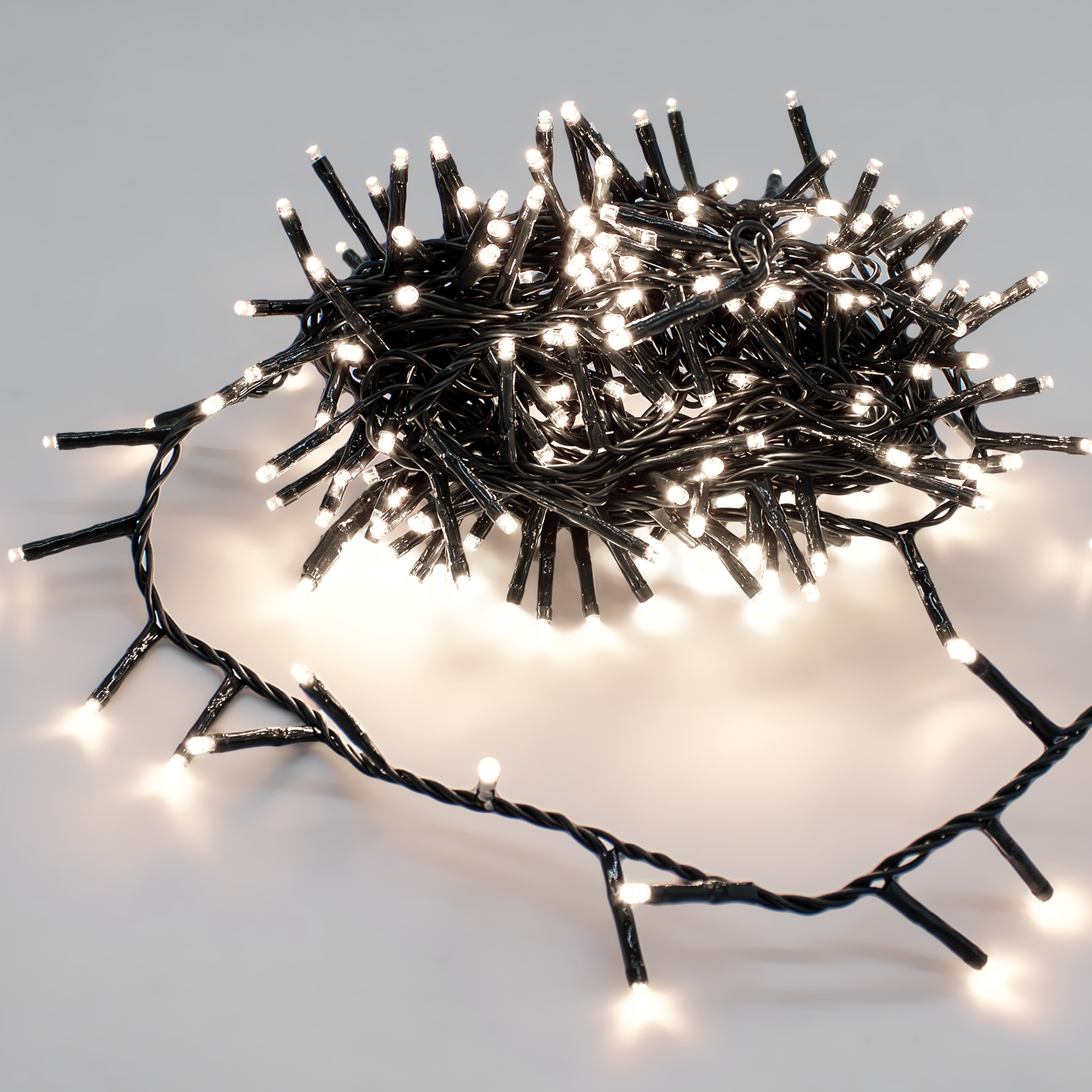 LED Weihnachts Lichterkette kalt weiß - 80 LED - Deko Garten Beleuchtung für Innen und Außen