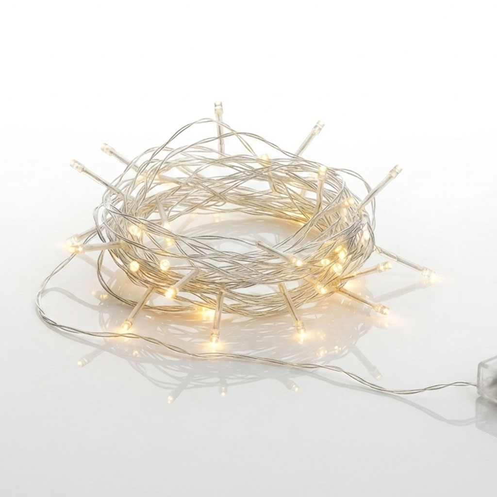 Lichterkette mit 30 LED in warm weiß - 300 cm - Weihnachts Tischlichterkette