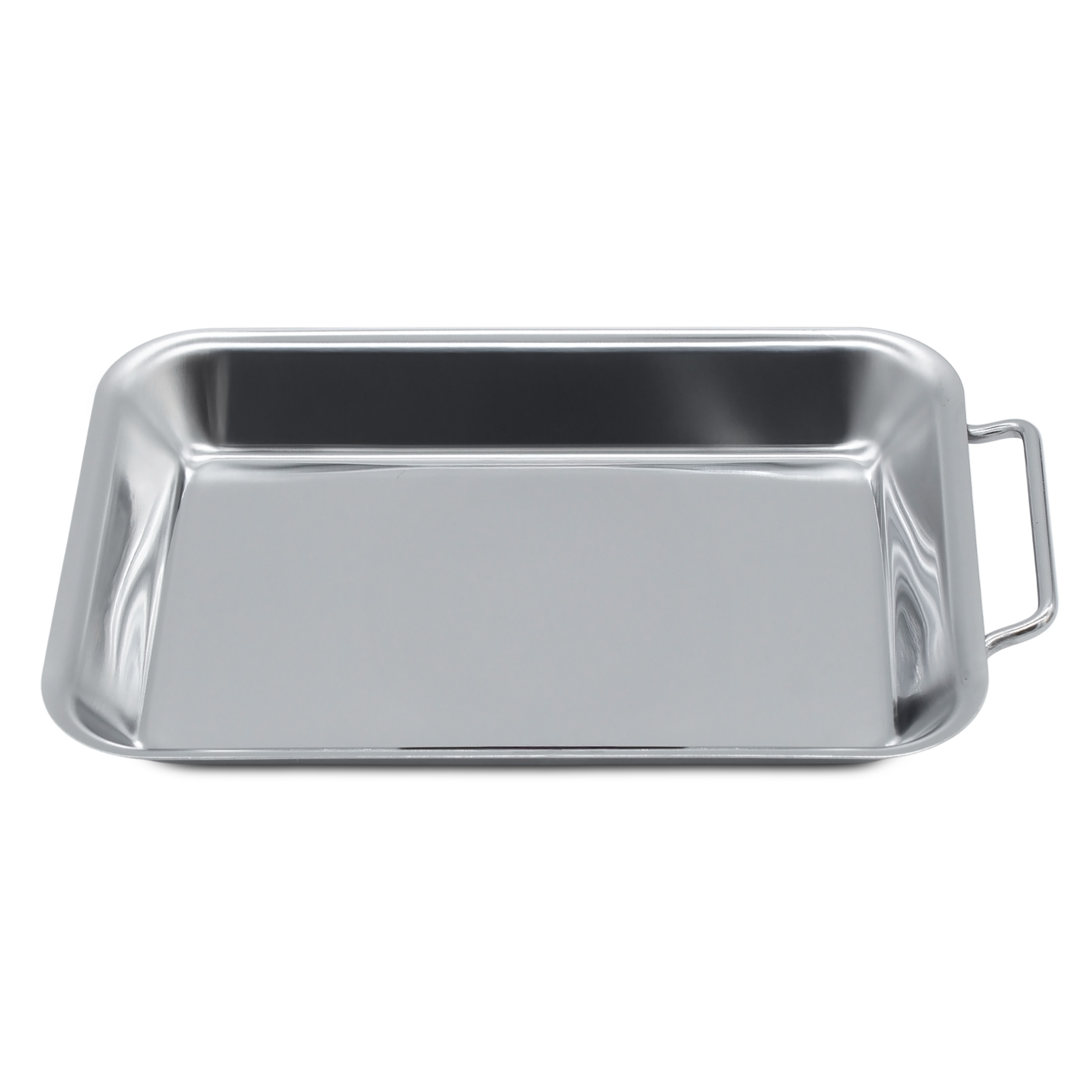 Edelstahl Grillpfännchen Set lebensmittelecht - 6-teilig - Metall Pfännchen für den Grill mit Schaber