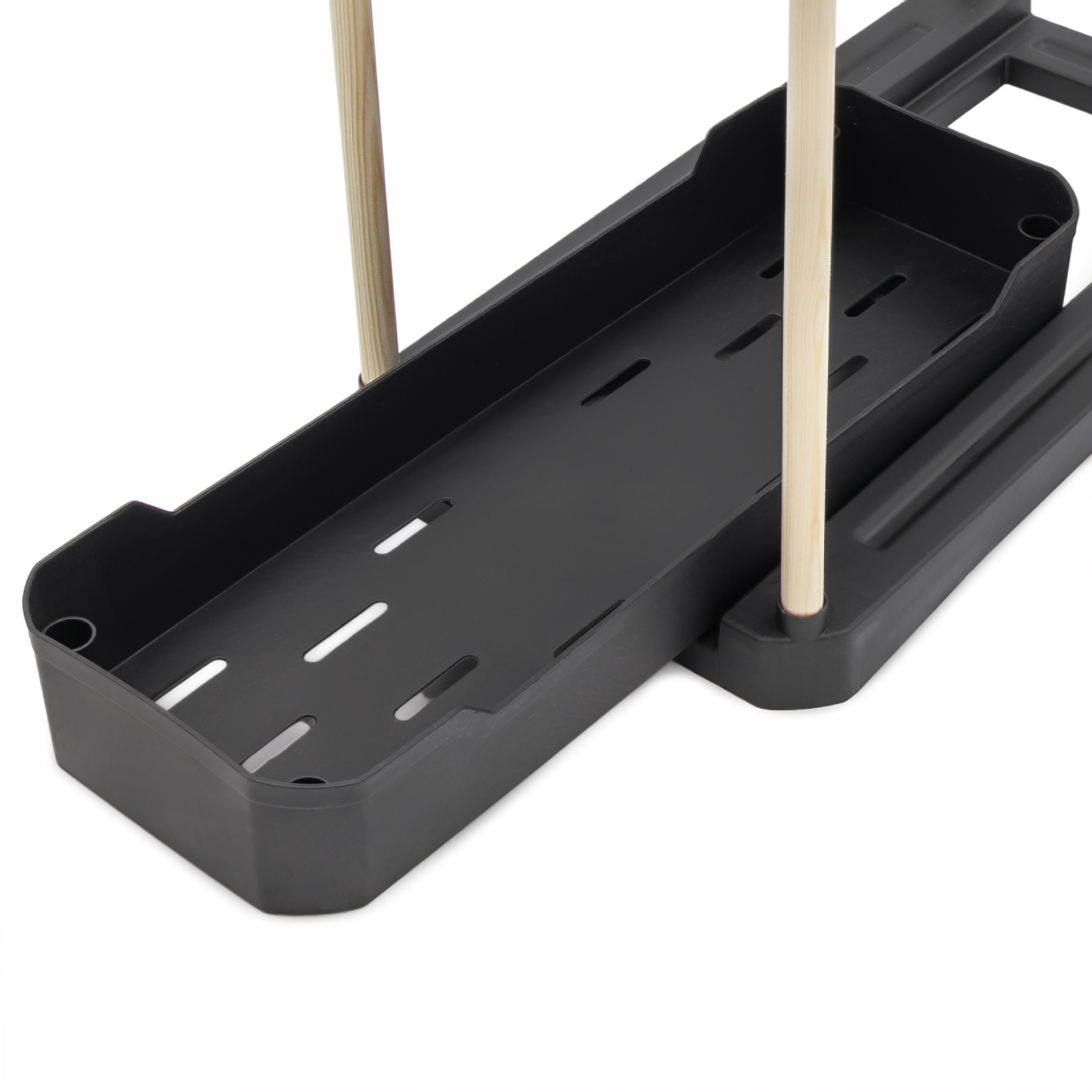 Schubladenturm mit 2 Ebenen 40 cm x 35 cm für Küchenschrank - schwarz - Unterschrank Organizer mit ausziehbarer Schublade