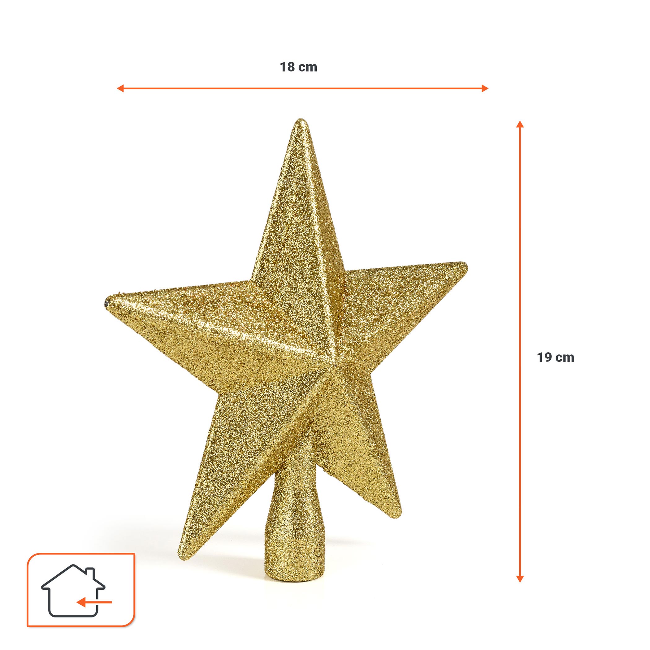Weihnachtsbaum Spitze 19 cm - Farbe wählbar