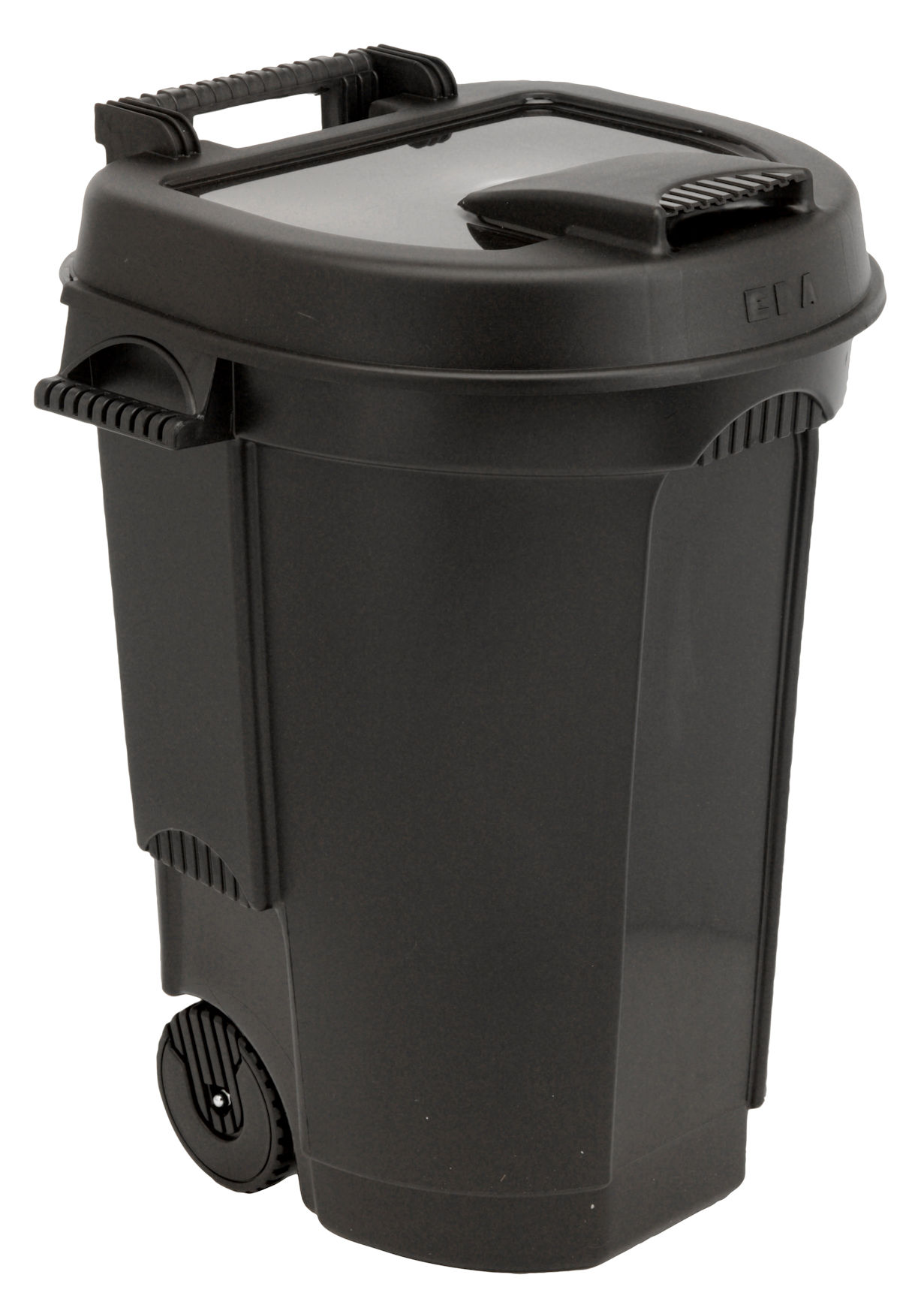 Abfalltonne mit Deckel fahrbar 110L - Mülltonne Garten Tonne Abfalleimer schwarz