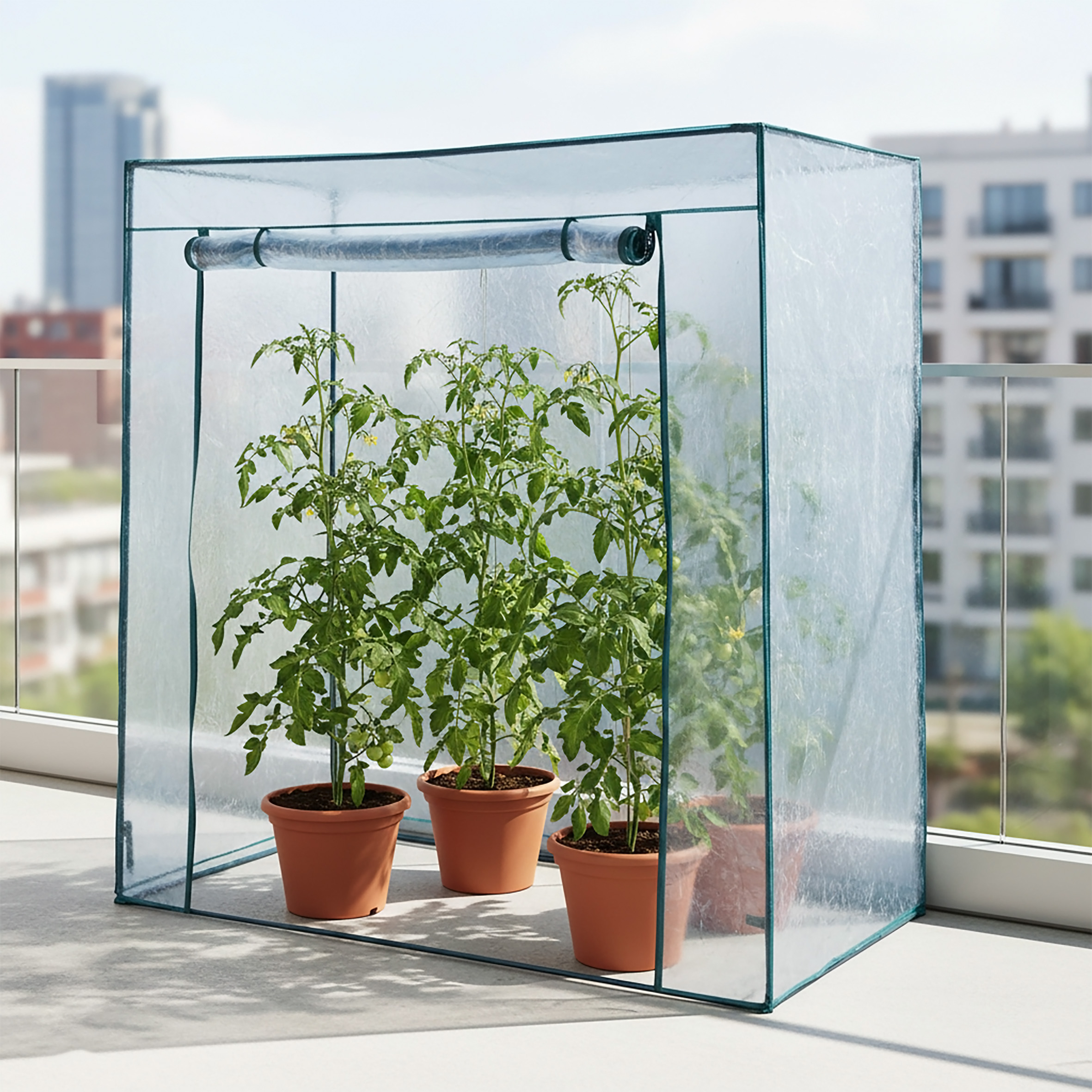 Foliengewächshaus transparent mit Stecksystem - 170 x 80 cm - Garten Treibhaus UV-beständig und wetterfest