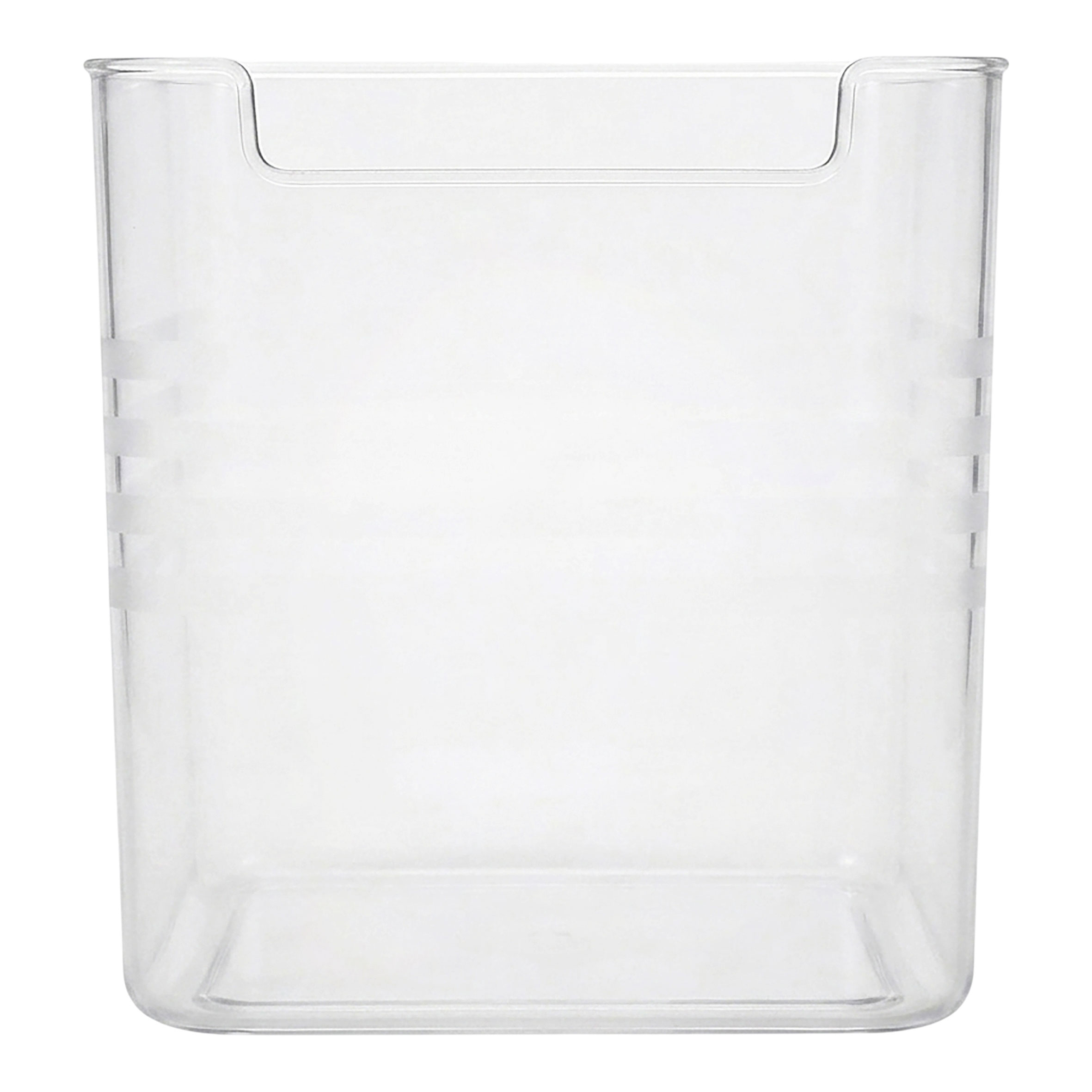 Kunststoff Kühlschrank Organizer klein 12 x 11 cm transparent - 9er Set - Aufbewahrungsbox für die Küche lebensmittelecht