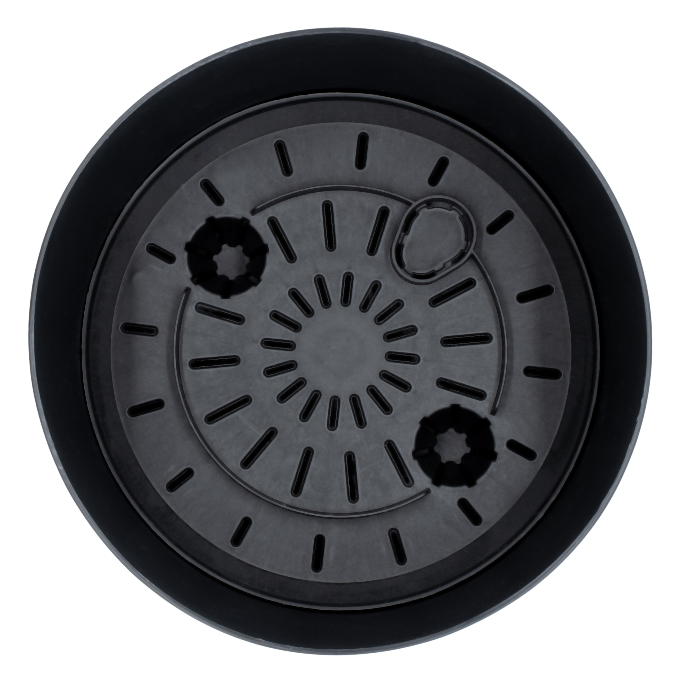 Kunststoff Blumentopf auf Füßen schwarz - klein / Ø 19 cm - Pflanztopf rund mit Wasserspeicher Boden
