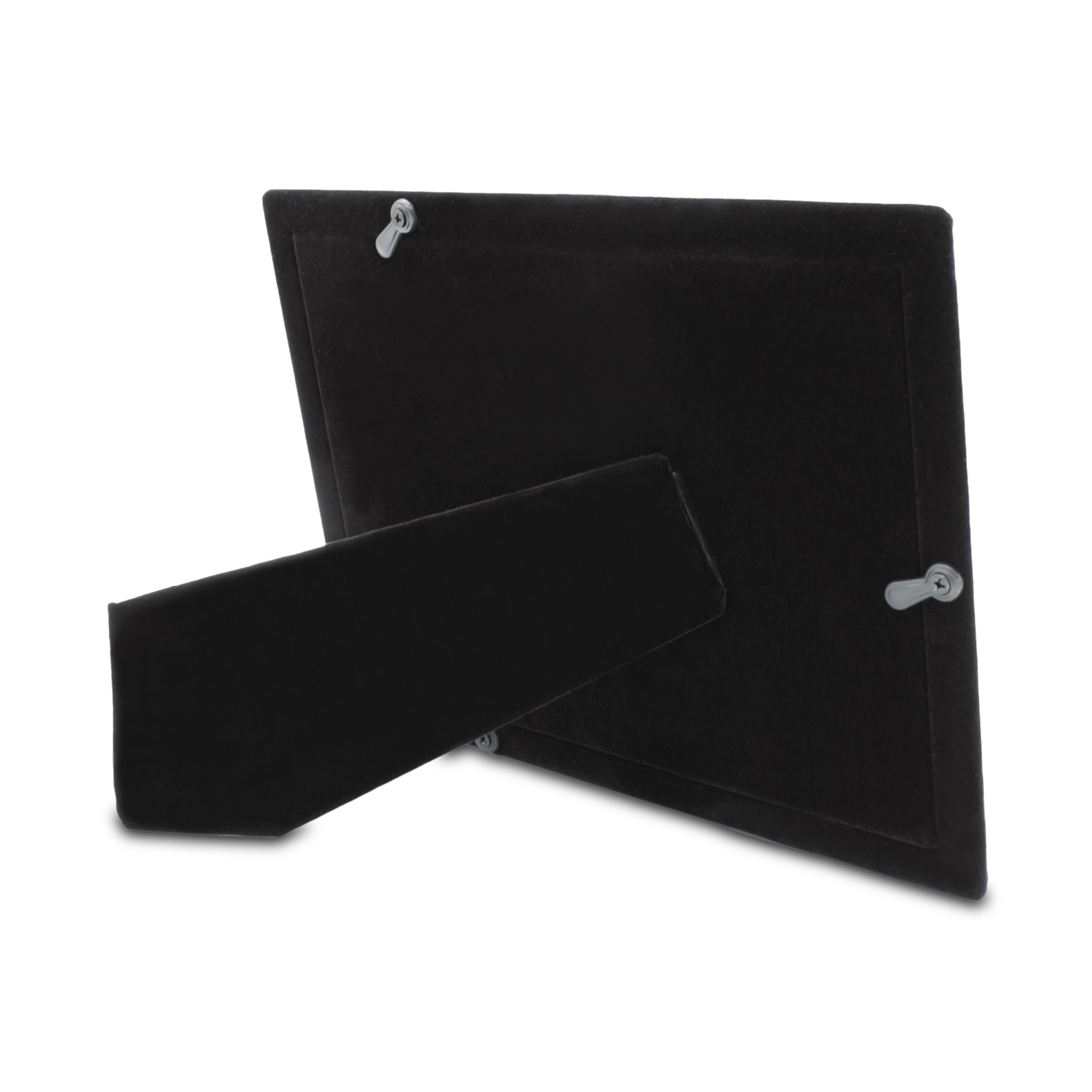 Fotorahmen mit flachem breitem Rahmen aus Metall in silber - für 10 x 15 cm - Bilderrahmen zum Stellen für Hoch- und Querformat Fotos