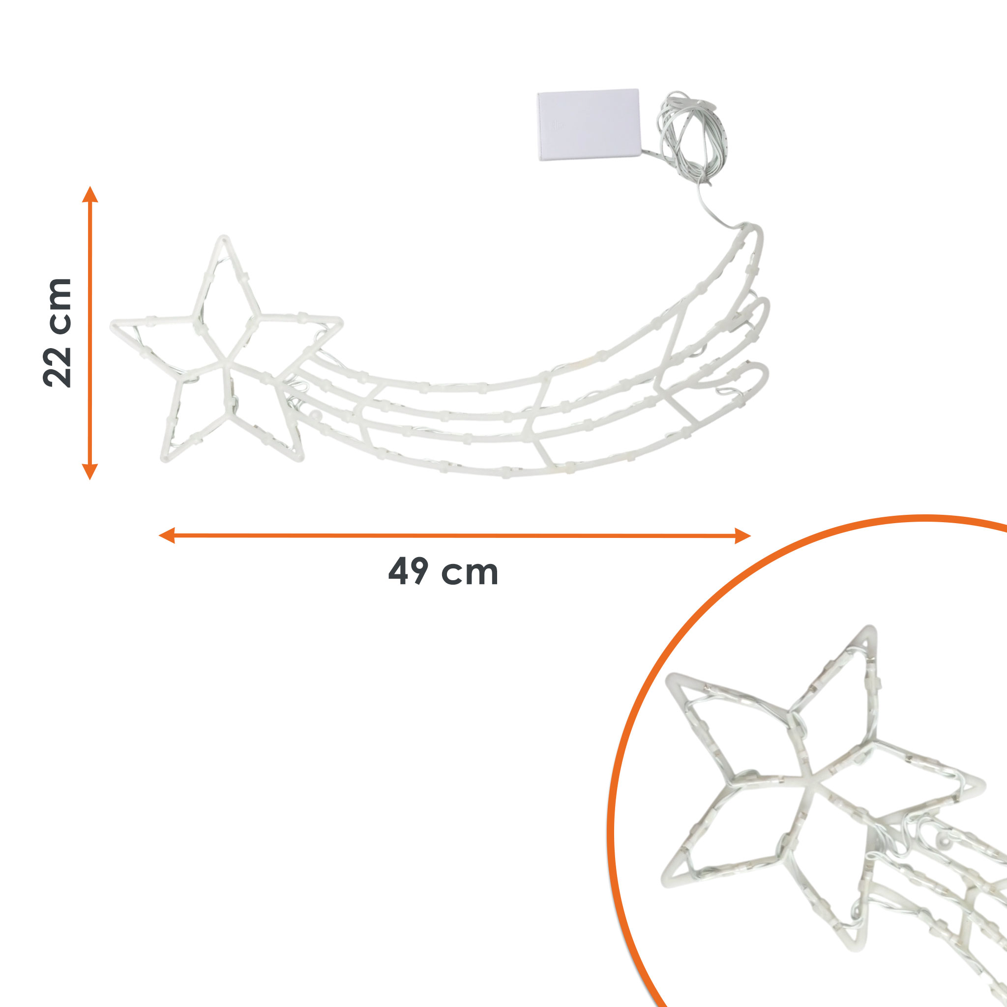LED Fenster Silhouette mit Dual Timer - 4 Motive in 2 Größen - Deko Weihnachts Beleuchtung Batterie betrieben