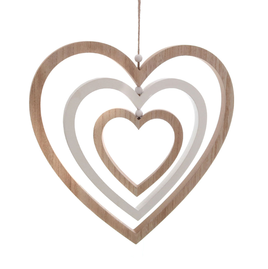 Dekohänger 36 cm aus Holz - Motiv: Herz