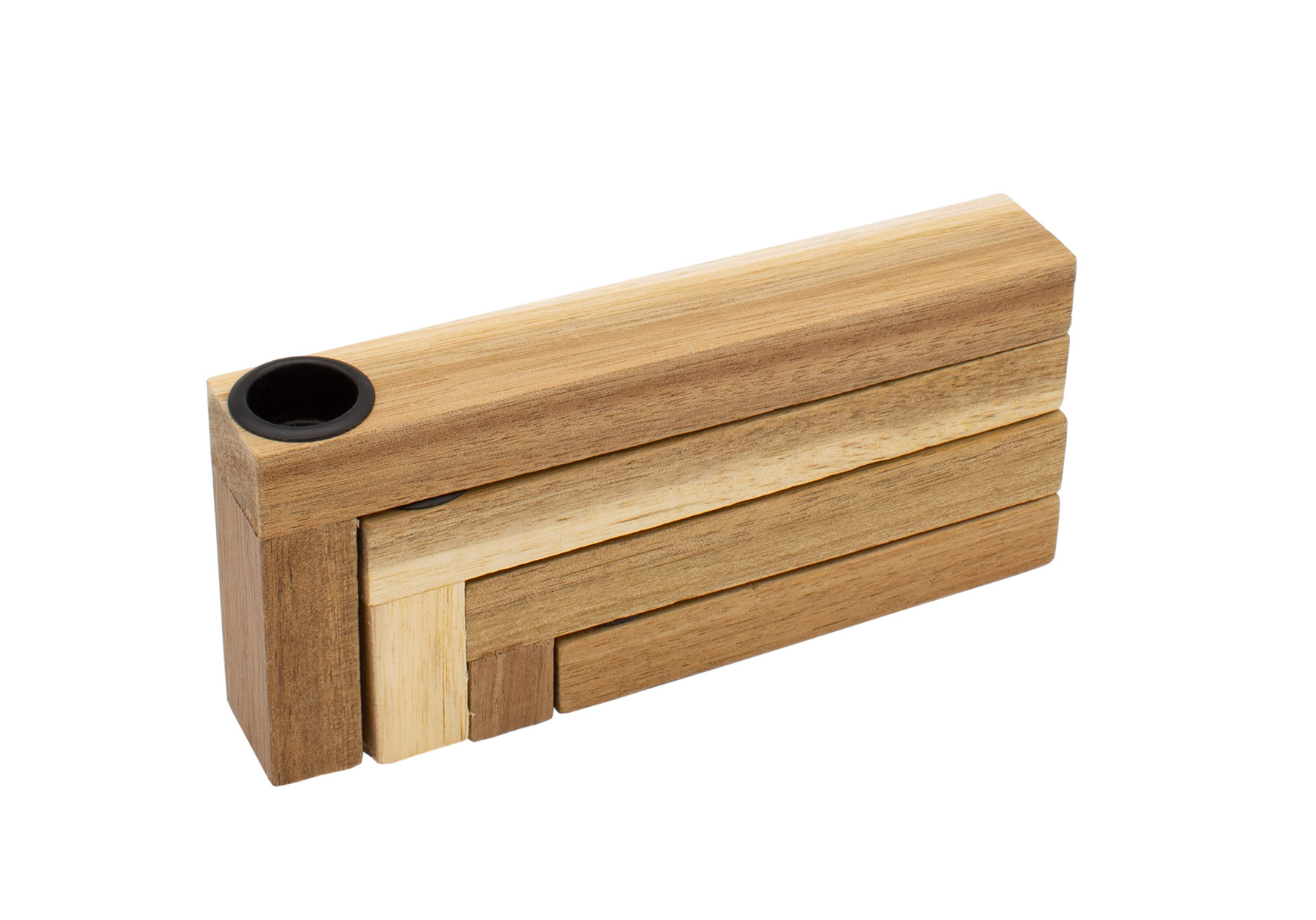 Holz Kerzenhalter klappbar für 4 Stabkerzen - 33 x 15 cm - Deko Kerzenständer für Tafelkerzen - Kerzenleuchter Advent Weihnachten Winter Tischdeko