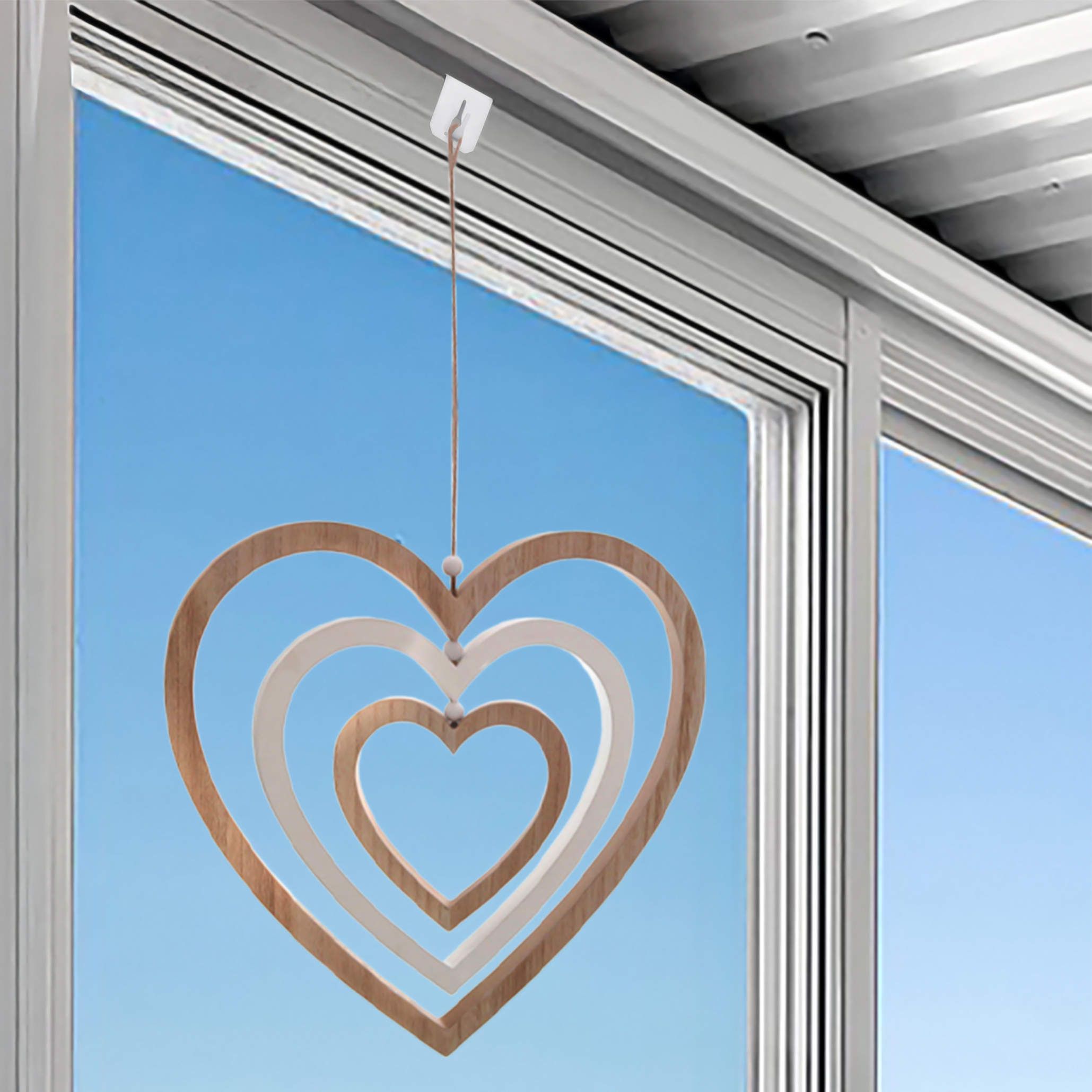 Metall Fensterhaken weiß für 12-20 mm Rahmendicke - 12 Stück - Fensterclip zum Anbringen von Lichterketten und Girlanden