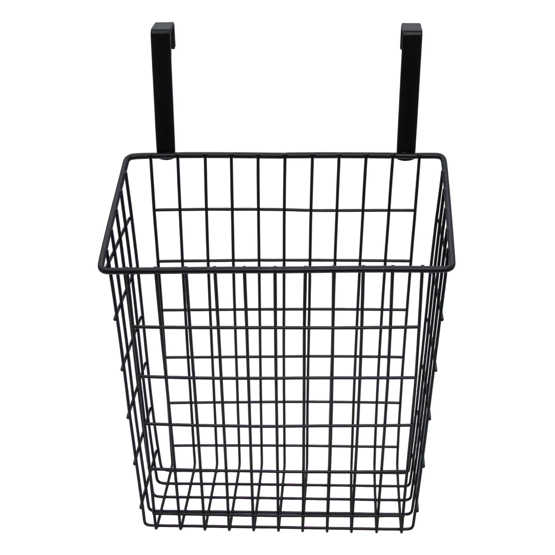 Metall Hängekorb schwarz für Schranktüren - 39 x 25 cm - Schrank Organizer zum Einhängen