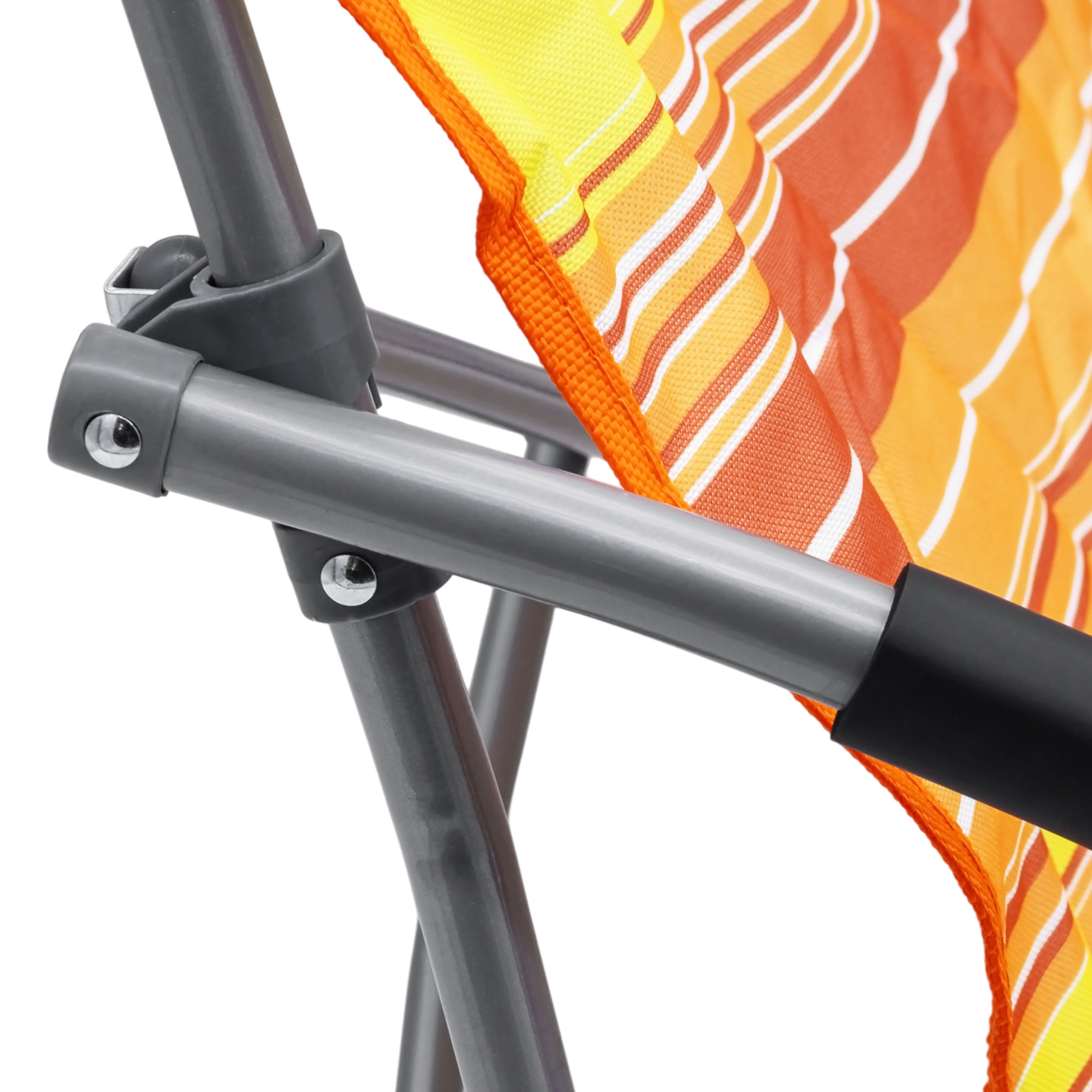Strandstuhl klappbar in orange - 65 x 55 cm - Camping Garten Stuhl mit Tragetasche