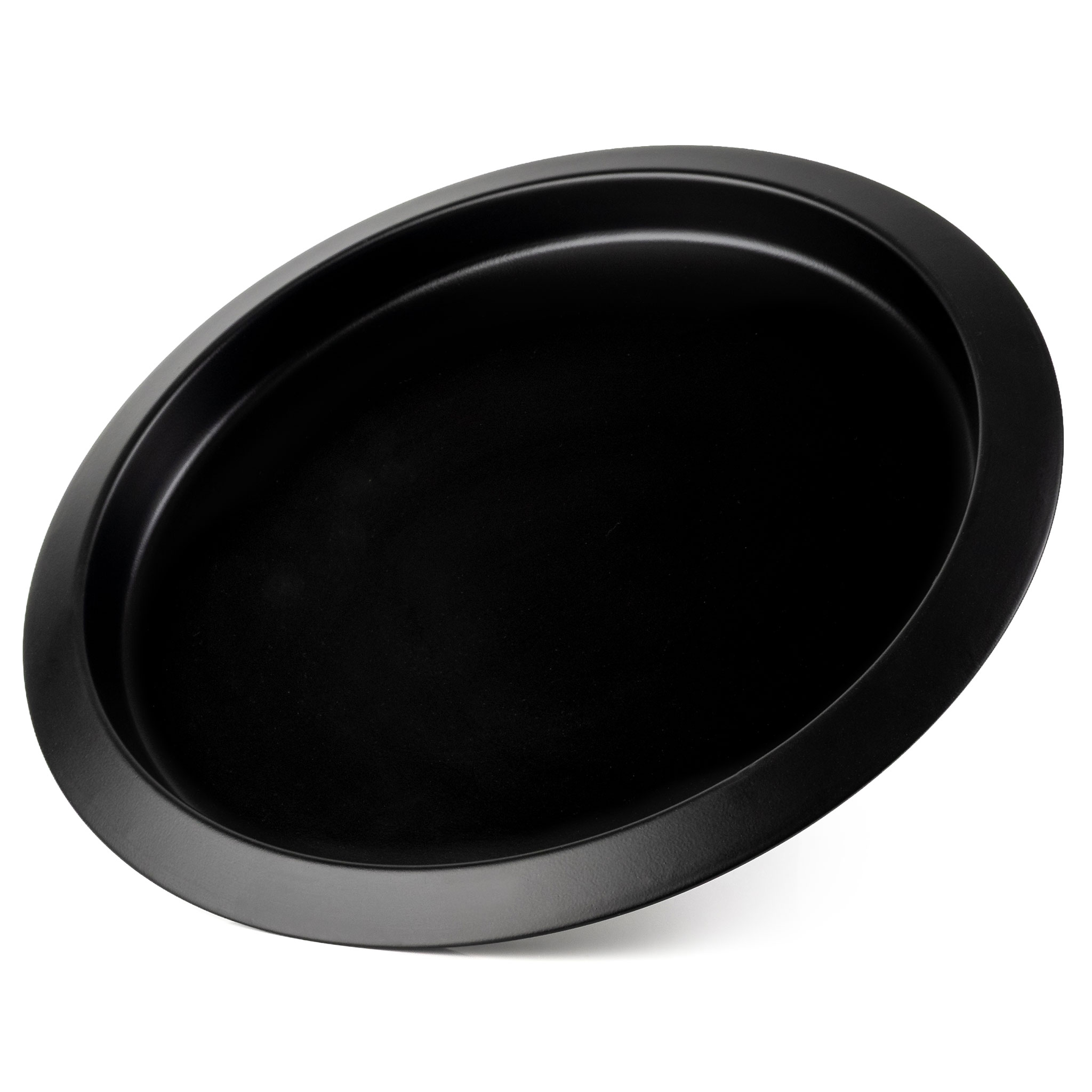 Metall Tablett schwarz - Ø 35 cm - Deko- oder Kerzenteller