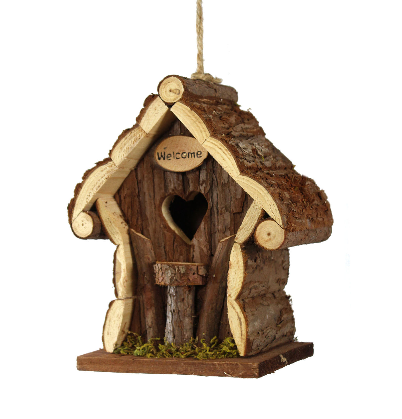 Deko Holz Vogelhaus - 22 x 15 cm - Vogel Häuschen zum hängen