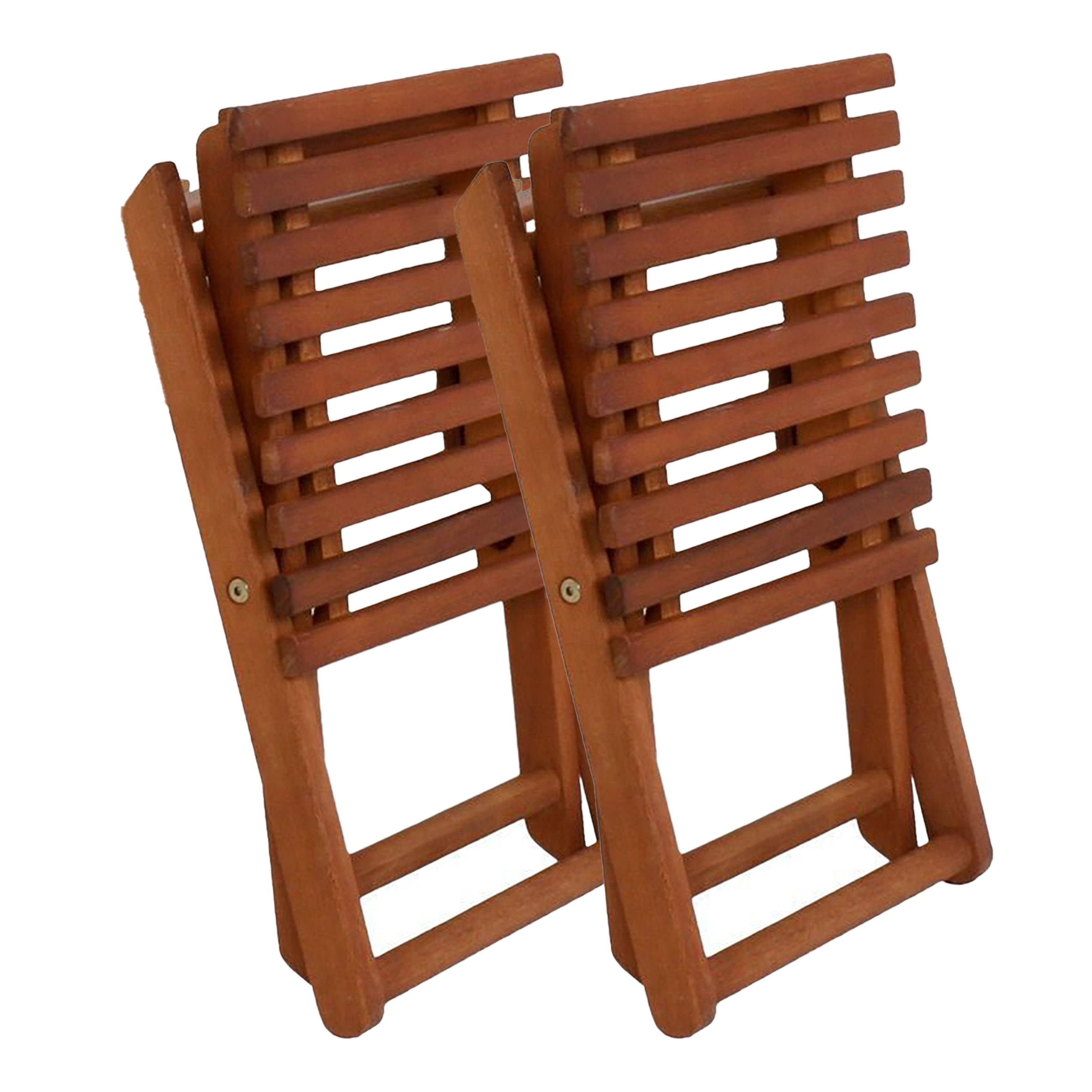 Eukalyptus Klapphocker natur geölt - 37 x 29 cm - Garten Holz Beistelltisch klappbar