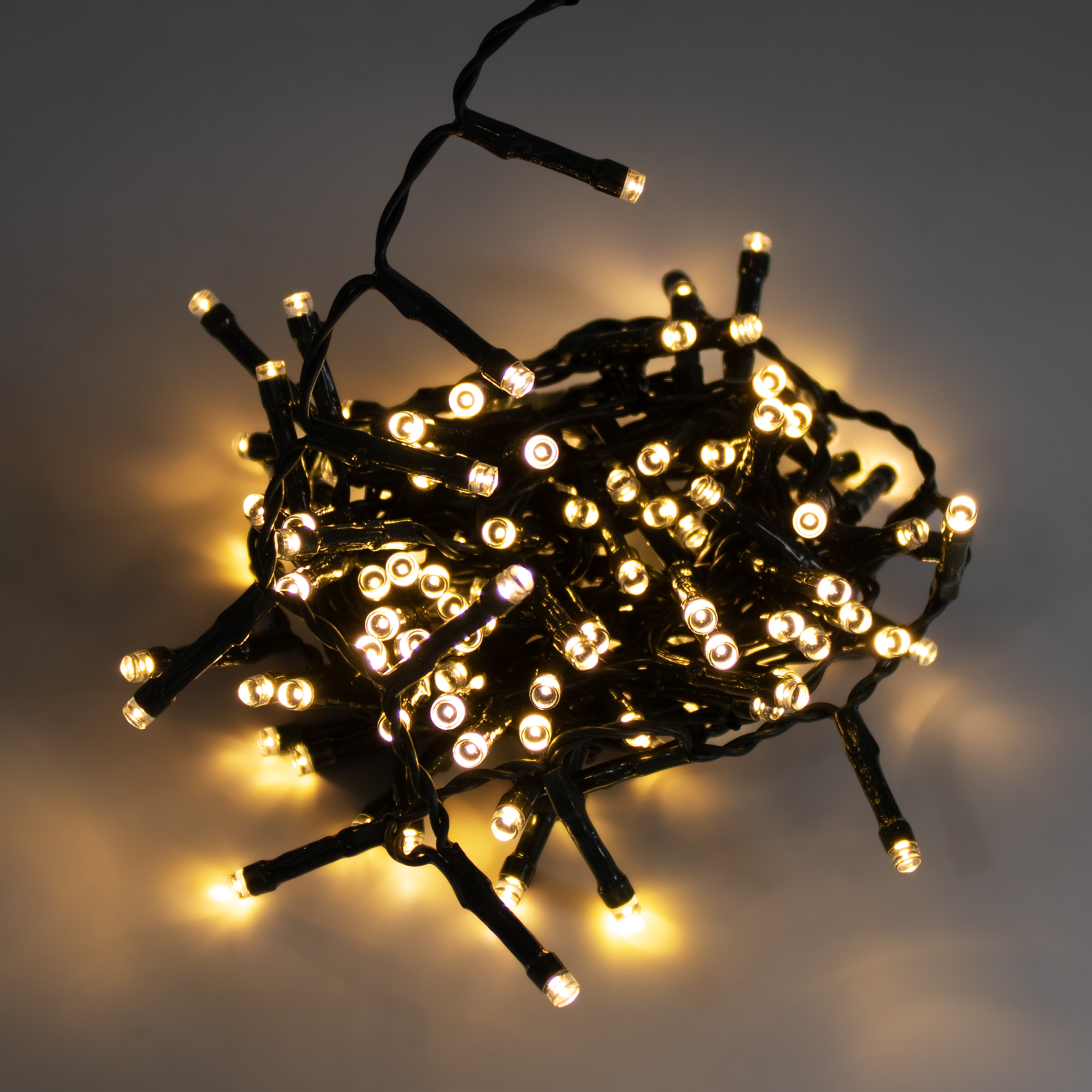 Außen Lichterkette warm weiß mit Timer - 160 LED / 4 m