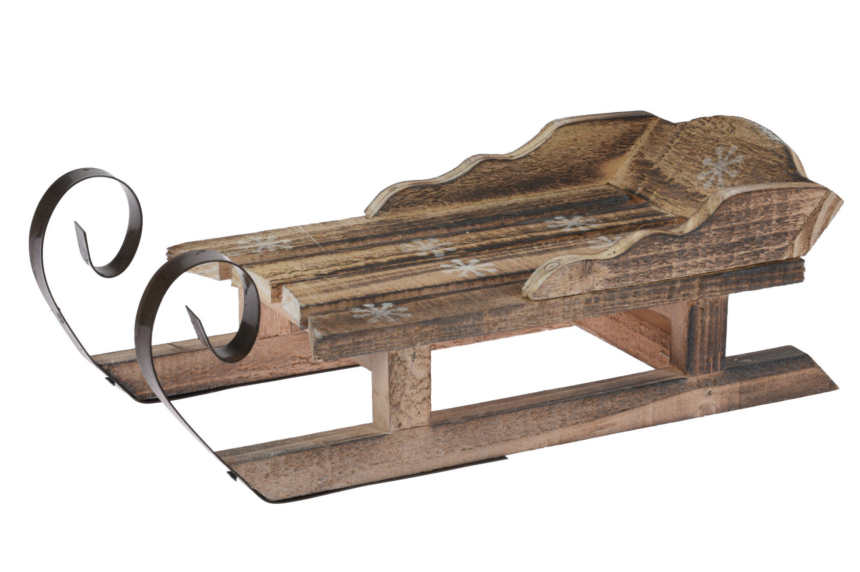 Deko Holz Schlitten mit Metallkufen - verschiedene Größen