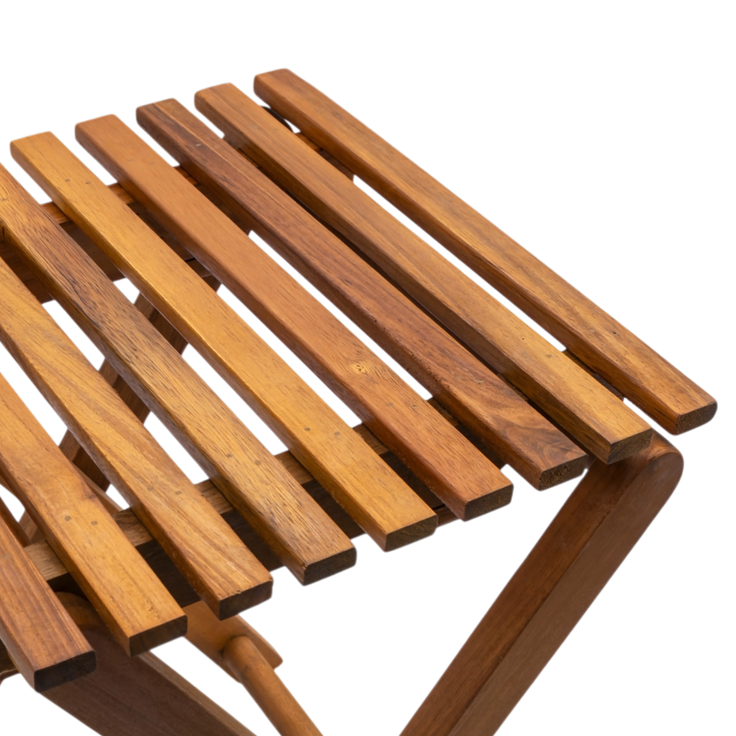 Akazien Klapphocker natur geölt 37 x 29 cm - 2er Set - Holz Blumenhocker klappbar im Teak Look