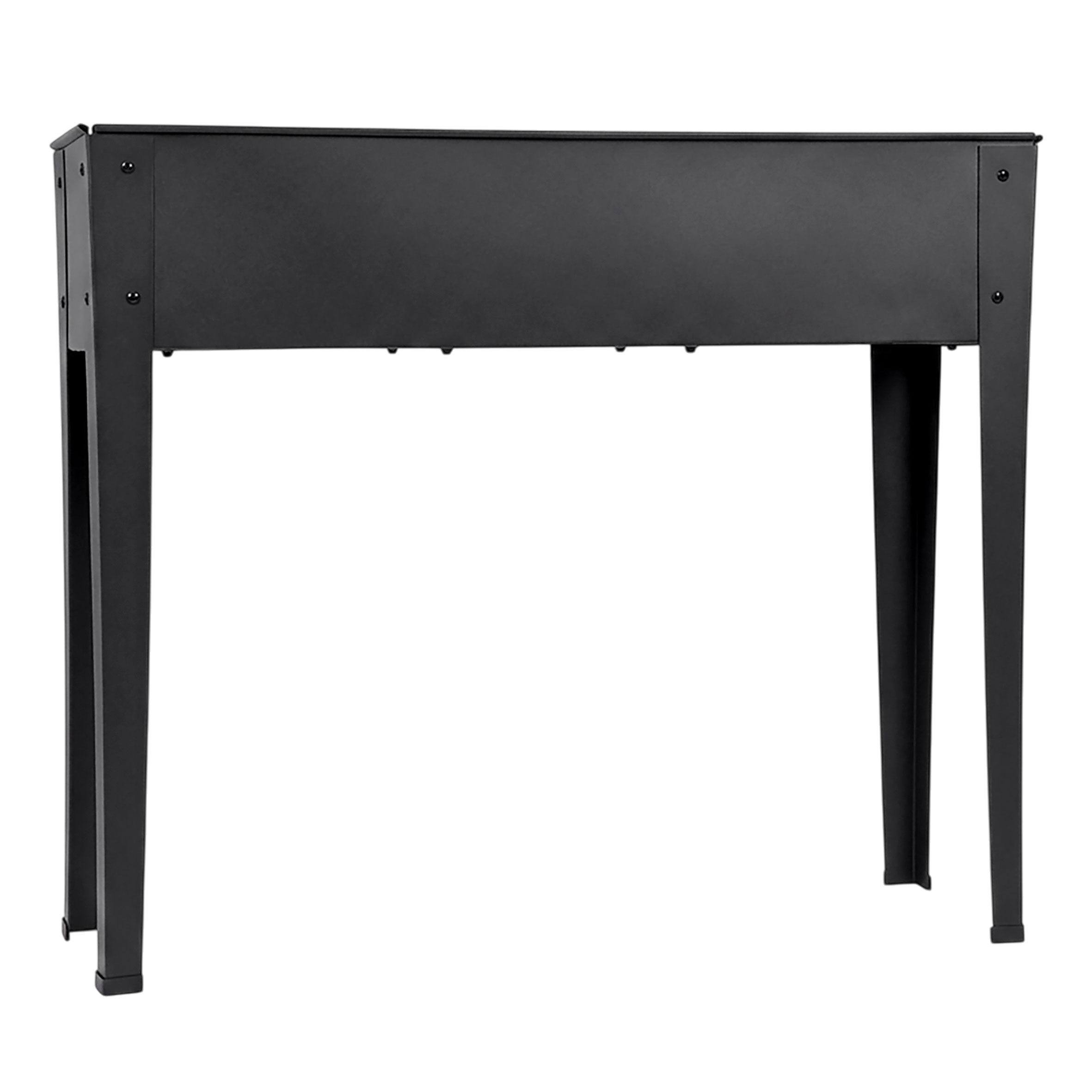 Garten Hochbeet aus Metall anthrazit mit Fußkappen – 102 x 80 cm – Pflanzbeet pulverbeschichtet für Gemüse und Blumenbeete