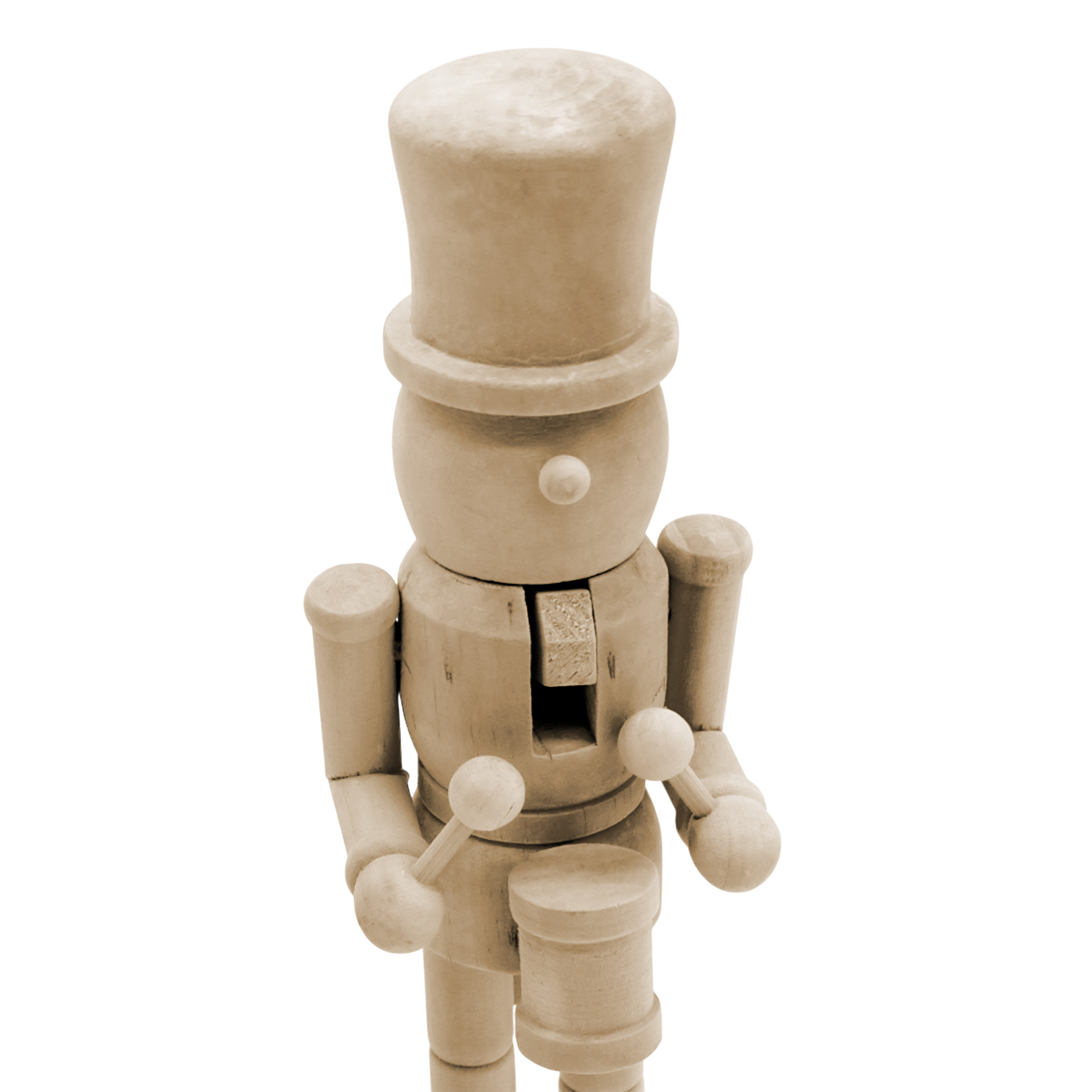 Nussknacker 26 cm aus Holz zum Selbstgestalten - 2er Set - Weihnachts Dekofigur zum Bemalen