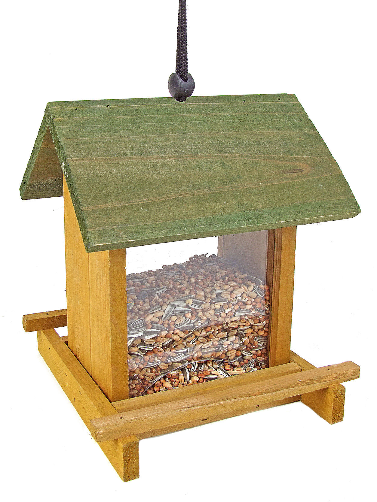 Holz Vogel Futterstelle zum Hängen 21cm - Futterhaus Futterstation Vogelhäuschen