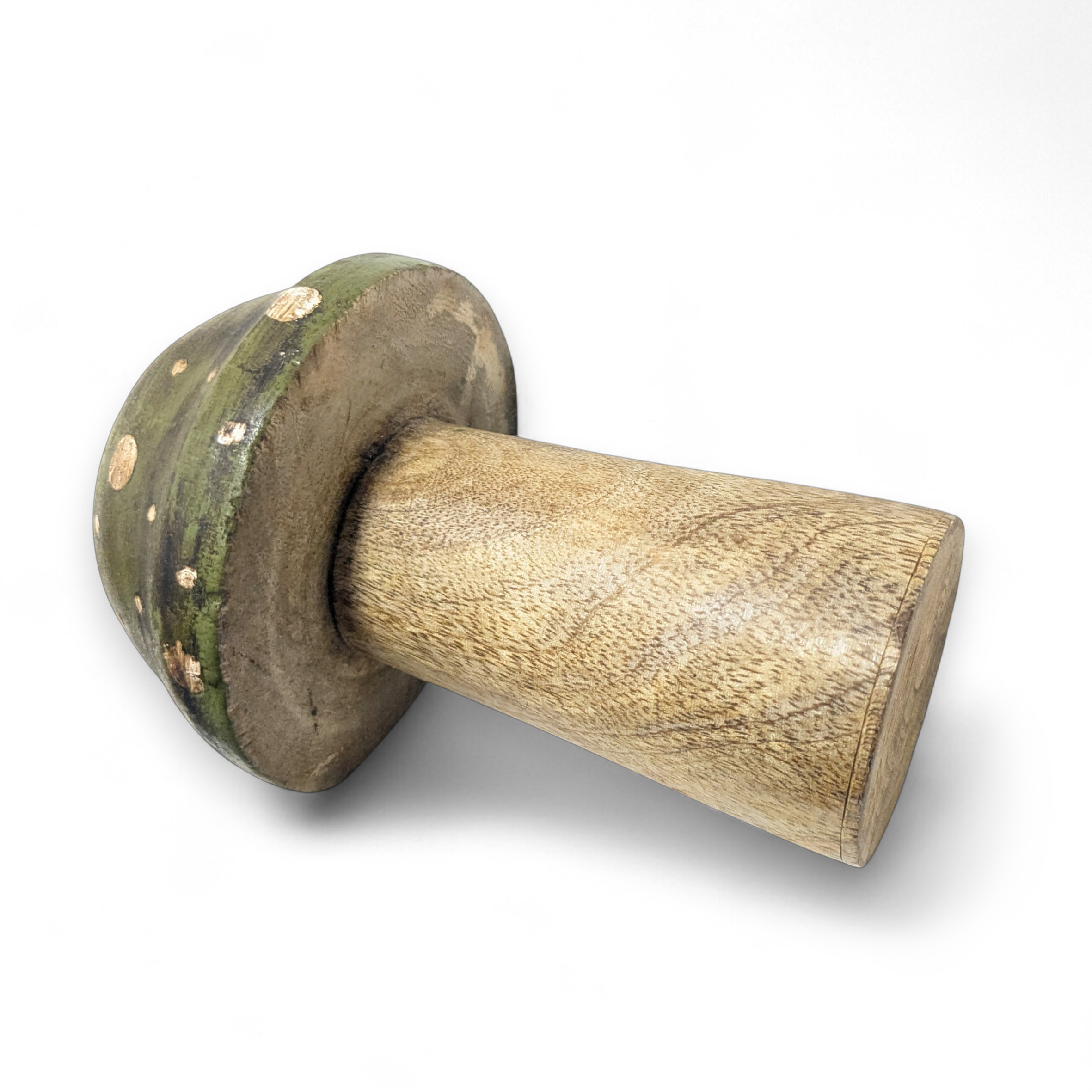 Mangoholz Deko Pilze zum Hinstellen 12 cm - 2er Set - Holz Fliegenpilze Figur zur Herbst Dekoration